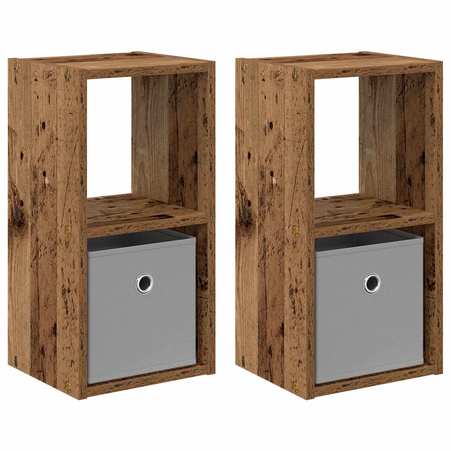 Nachtkastje 2 pcs Oudhout 25,5 x 22 x 49,5 cm Bewerkt hout is nu te koop bij PeponiXL, paradijselijk wonen!