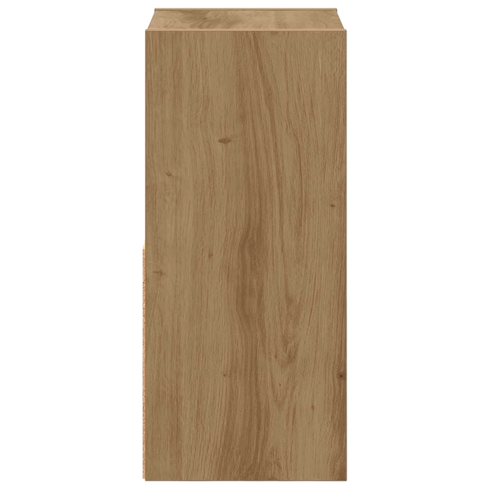 Nachtkastje Artisan Eiken 25,5 x 22 x 49,5 cm Bewerkt hout is nu te koop bij PeponiXL, paradijselijk wonen!