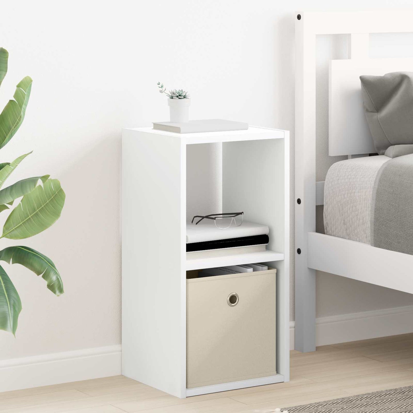 Nachtkastje met lade 2 pcs Wit 30,5 x 27 x 59,5 cm Bewerkt hout is nu te koop bij PeponiXL, paradijselijk wonen!
