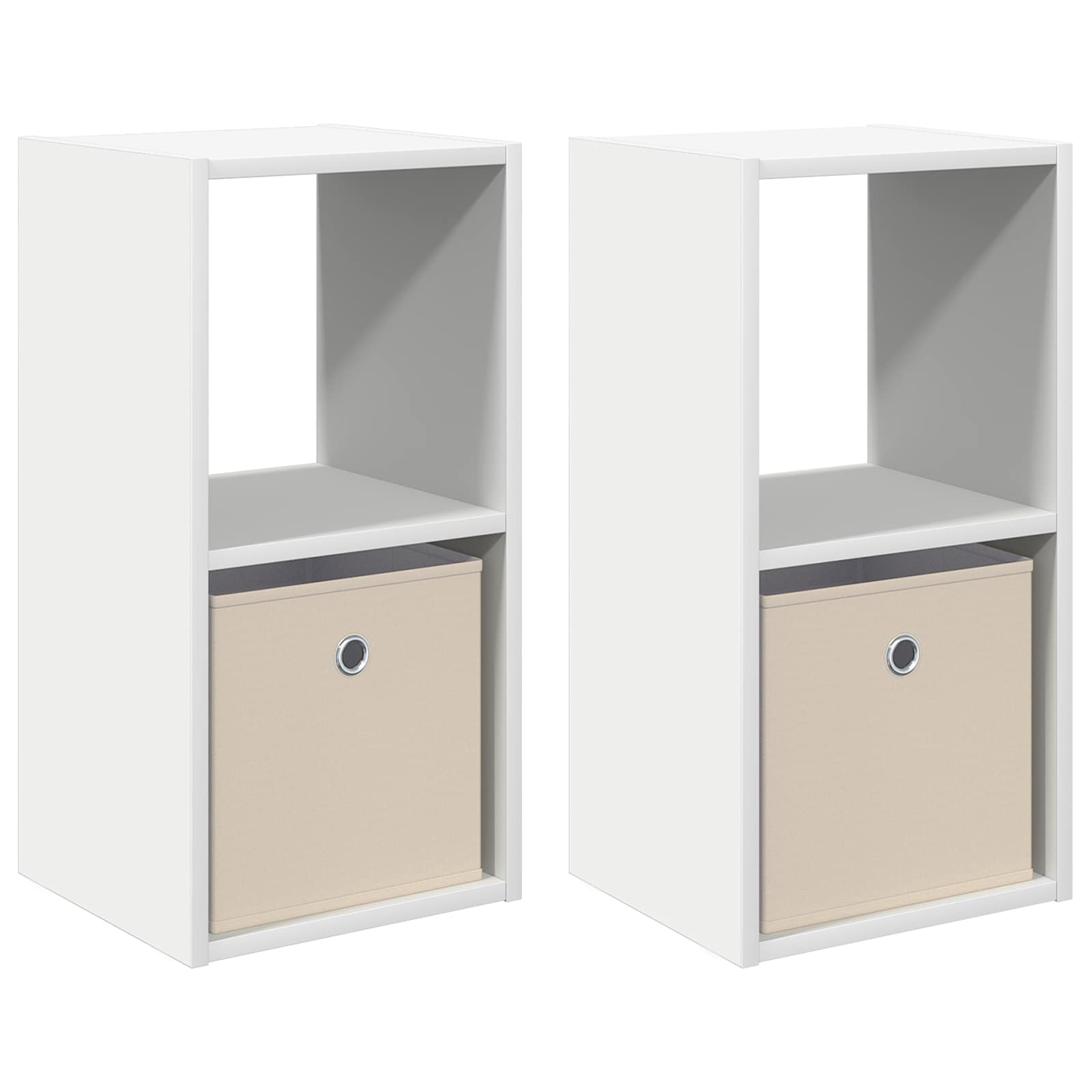 Nachtkastje met lade 2 pcs Wit 30,5 x 27 x 59,5 cm Bewerkt hout is nu te koop bij PeponiXL, paradijselijk wonen!