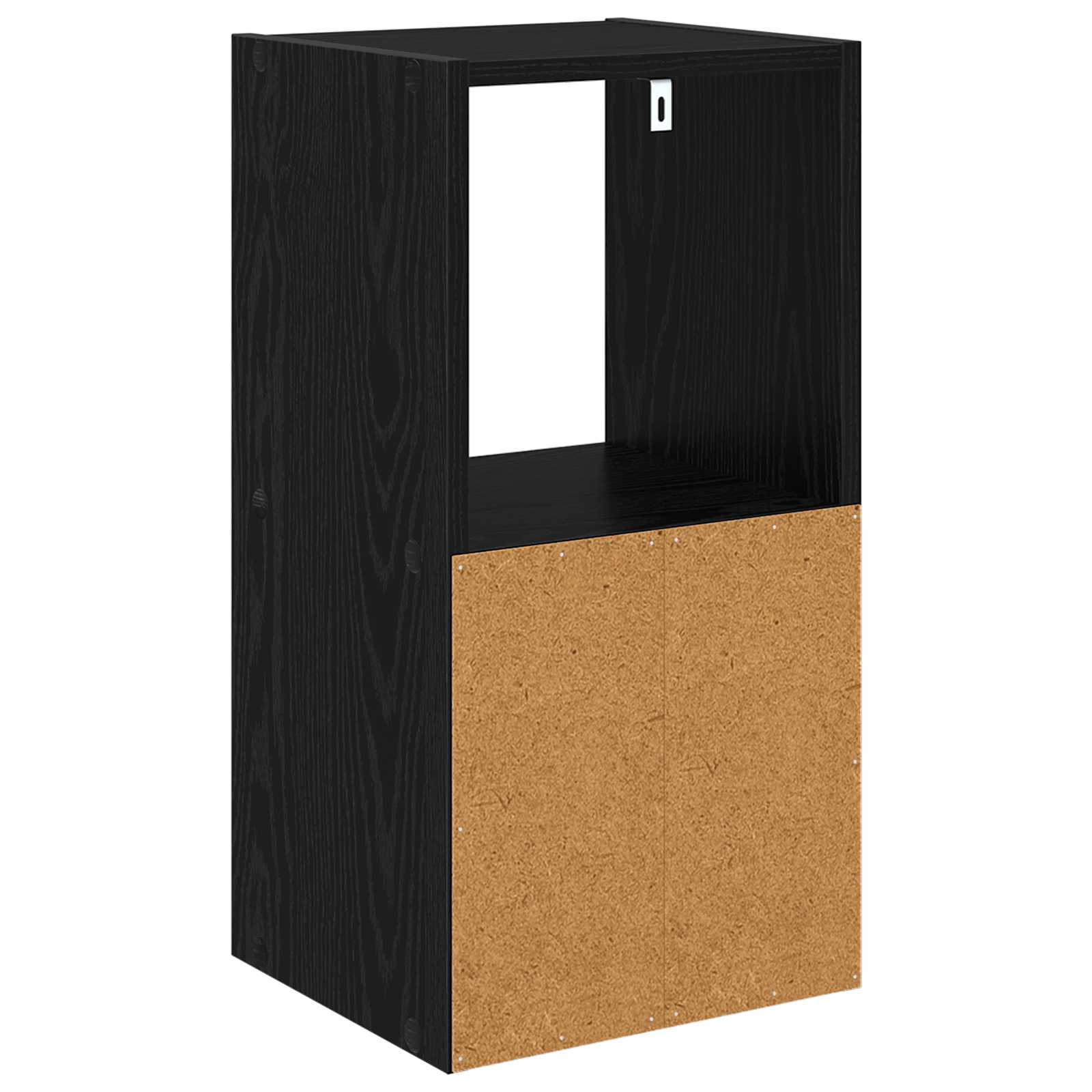 Nachtkastje Zwart Eiken 30,5 x 27 x 59,5 cm Bewerkt hout is nu te koop bij PeponiXL, paradijselijk wonen!