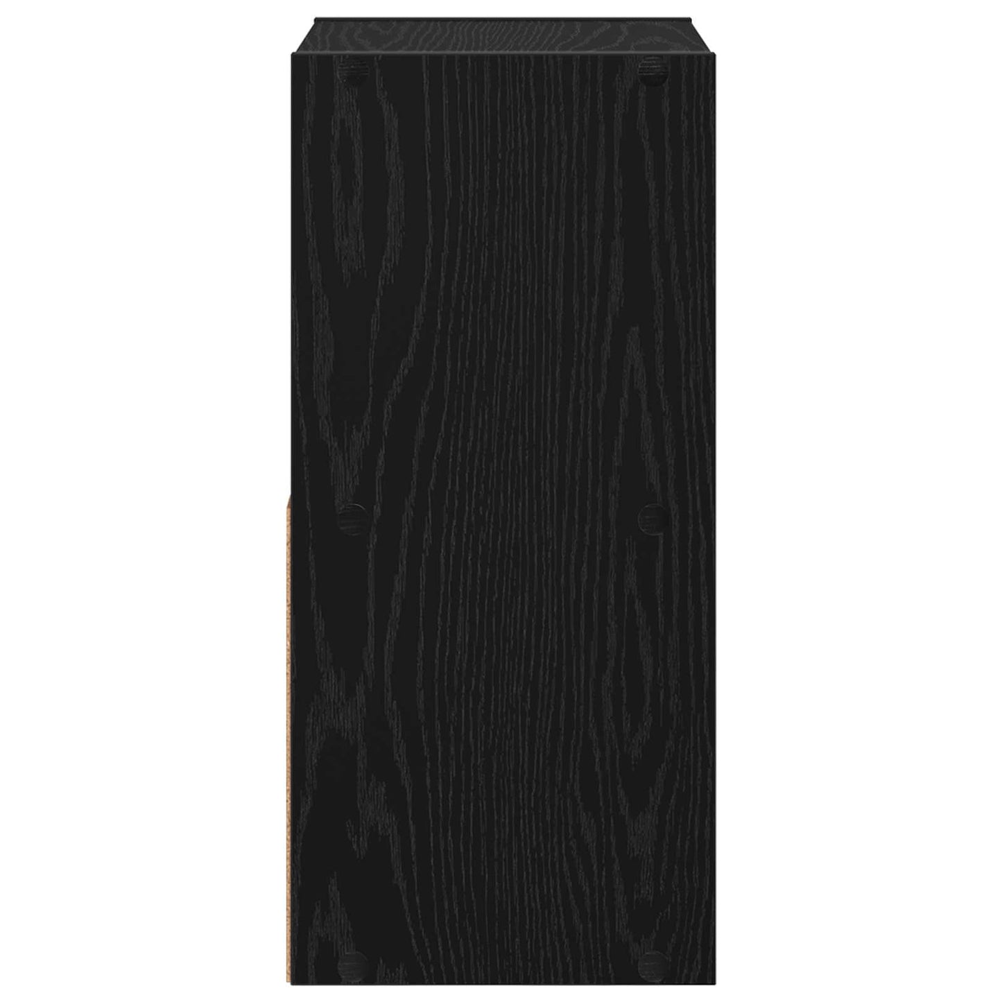 Nachtkastje Zwart Eiken 30,5 x 27 x 59,5 cm Bewerkt hout is nu te koop bij PeponiXL, paradijselijk wonen!