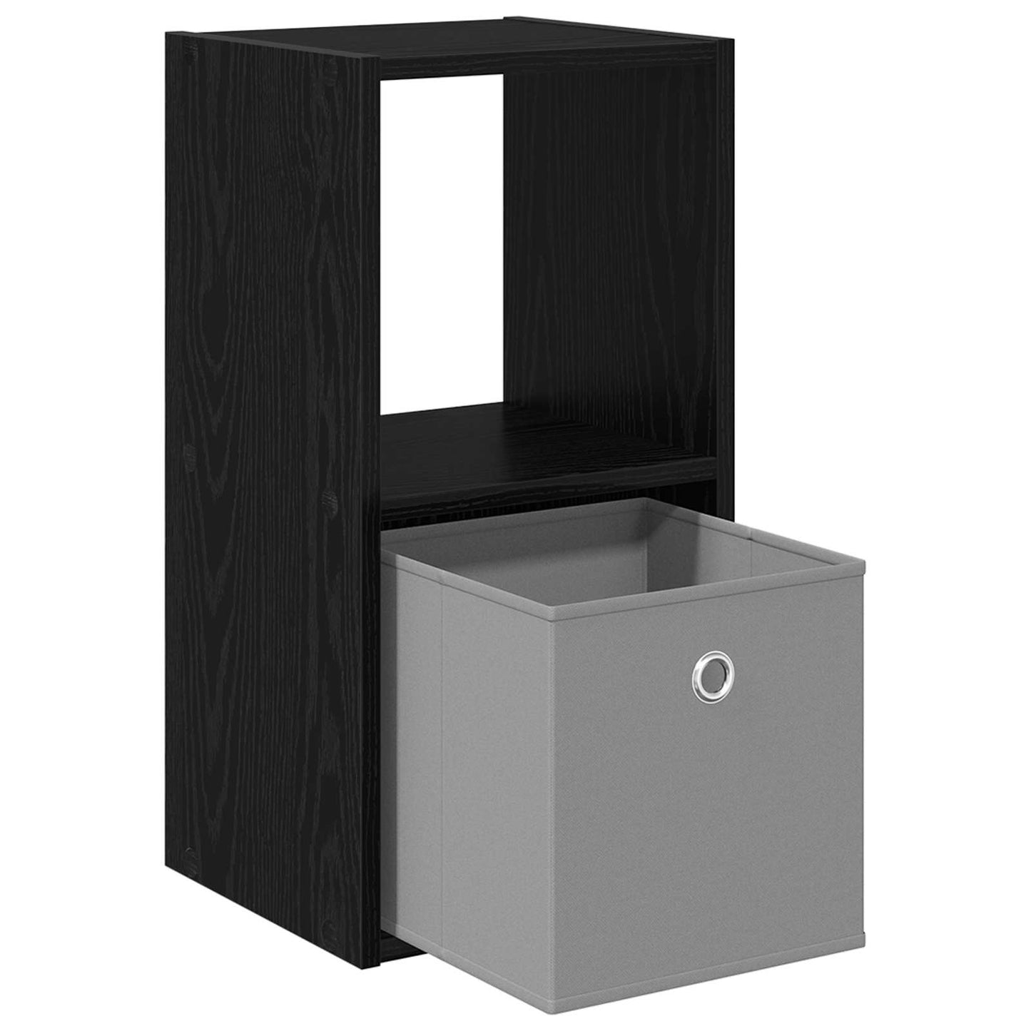Nachtkastje 2 pcs Zwart Eiken 30,5 x 27 x 59,5 cm Bewerkt hout is nu te koop bij PeponiXL, paradijselijk wonen!