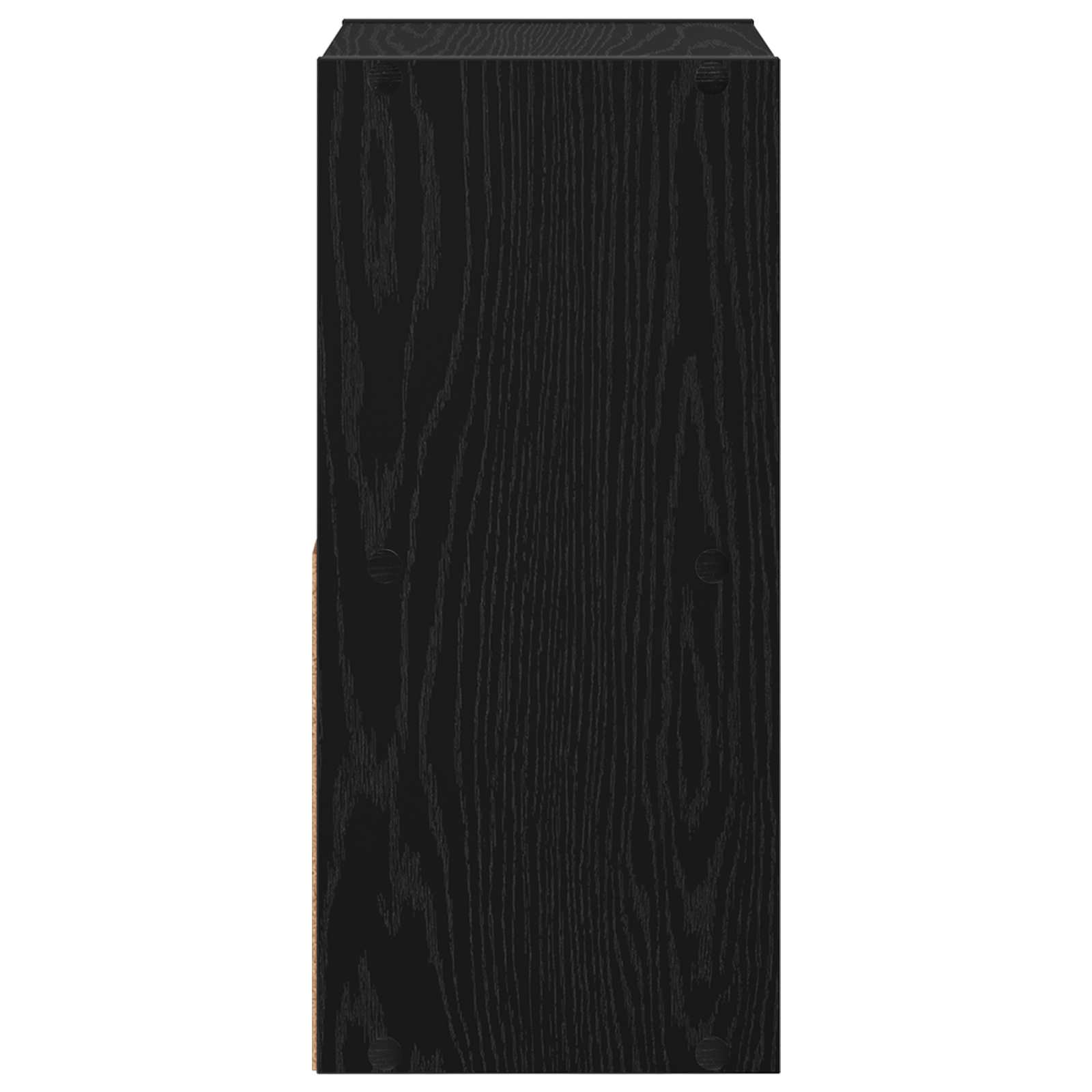 Nachtkastje 2 pcs Zwart Eiken 30,5 x 27 x 59,5 cm Bewerkt hout is nu te koop bij PeponiXL, paradijselijk wonen!