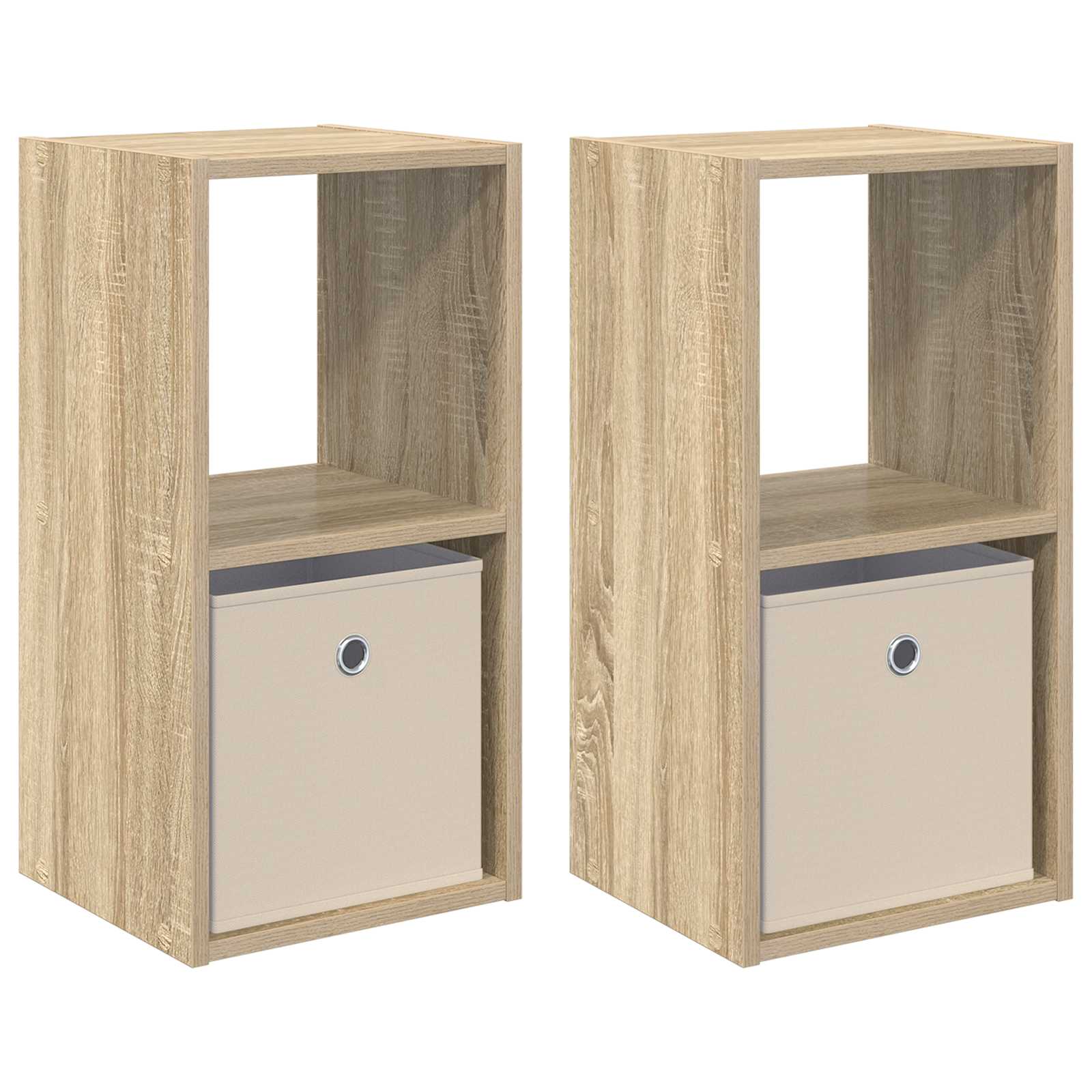 Nachtkastje 2 pcs Sonoma Eiken 30,5 x 27 x 59,5 cm Bewerkt hout is nu te koop bij PeponiXL, paradijselijk wonen!