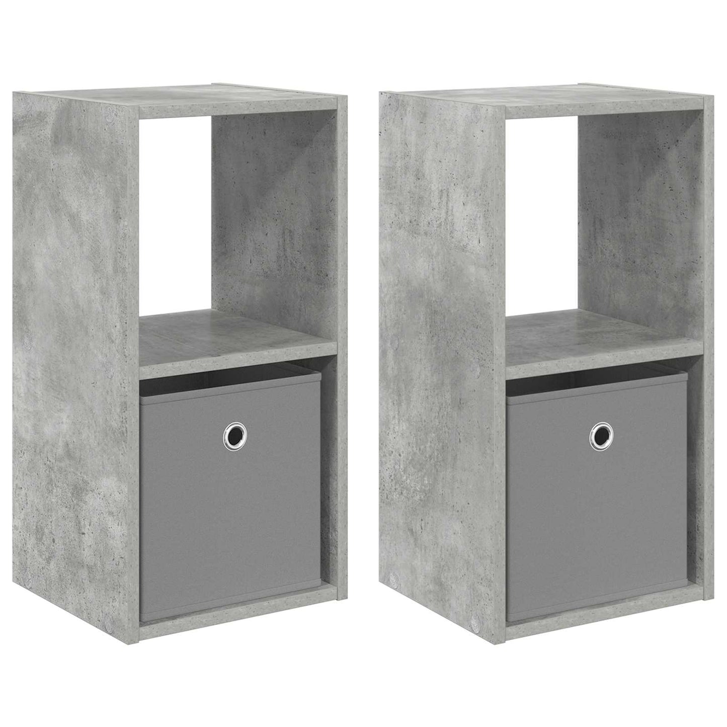Nachtkastje 2 pcs Beton Grijs 30,5 x 27 x 59,5 cm Bewerkt hout is nu te koop bij PeponiXL, paradijselijk wonen!