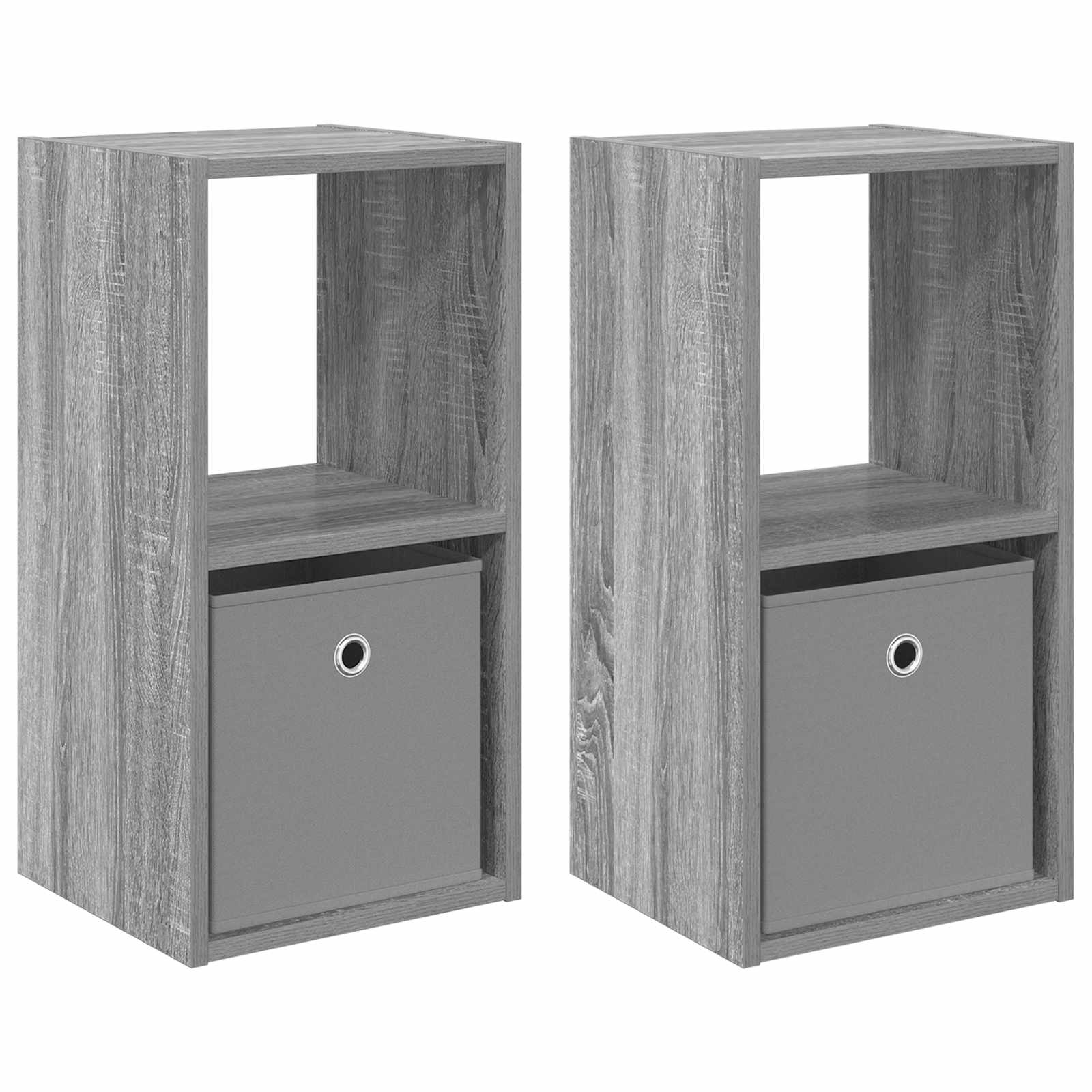 Nachtkastje 2 pcs Grijs Sonoma 30,5 x 27 x 59,5 cm Bewerkt hout is nu te koop bij PeponiXL, paradijselijk wonen!