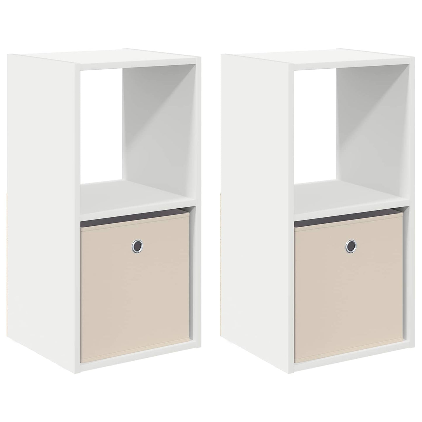 Nachtkastje met lade 2 pcs Wit 35 x 32 x 68,5 cm Bewerkt hout is nu te koop bij PeponiXL, paradijselijk wonen!