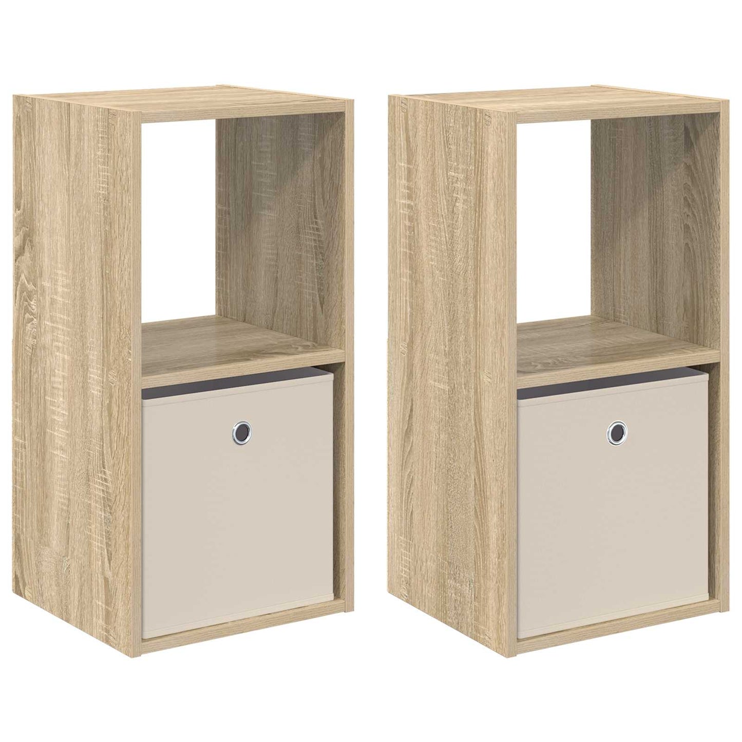 Nachtkastje 2 pcs Sonoma Eiken 35 x 32 x 68,5 cm Bewerkt hout is nu te koop bij PeponiXL, paradijselijk wonen!