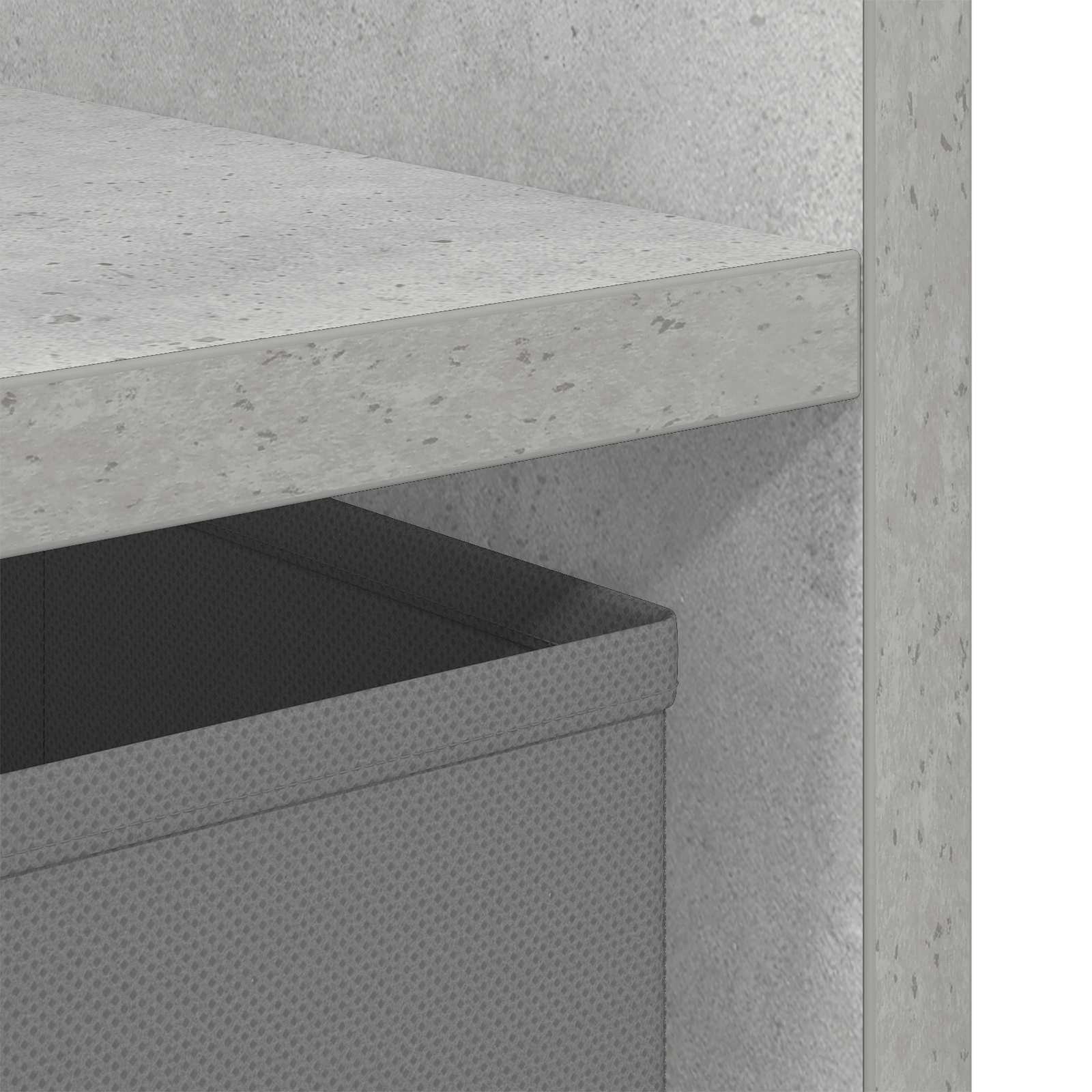 Nachtkastje 2 pcs Beton Grijs 35 x 32 x 68,5 cm Bewerkt hout is nu te koop bij PeponiXL, paradijselijk wonen!