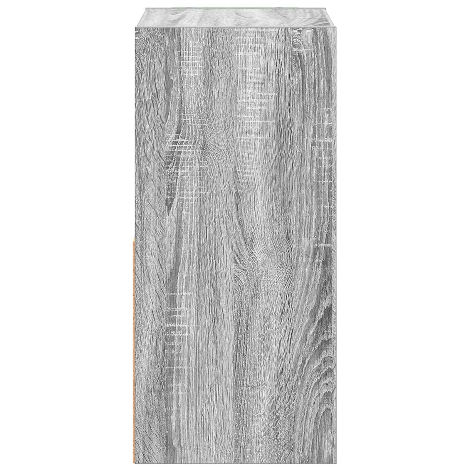Nachtkastje Grijs Sonoma 35 x 32 x 68,5 cm Bewerkt hout is nu te koop bij PeponiXL, paradijselijk wonen!
