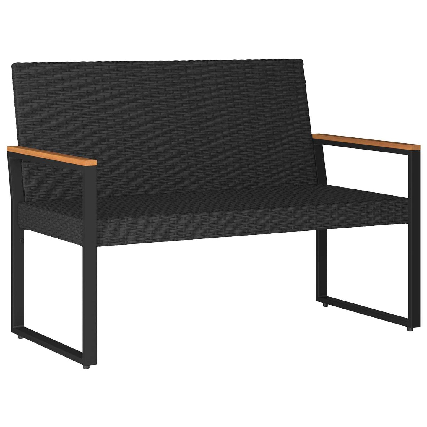Buitenmeubelset met kussen 4 pcs Zwart poly rattan is nu te koop bij PeponiXL, paradijselijk wonen!