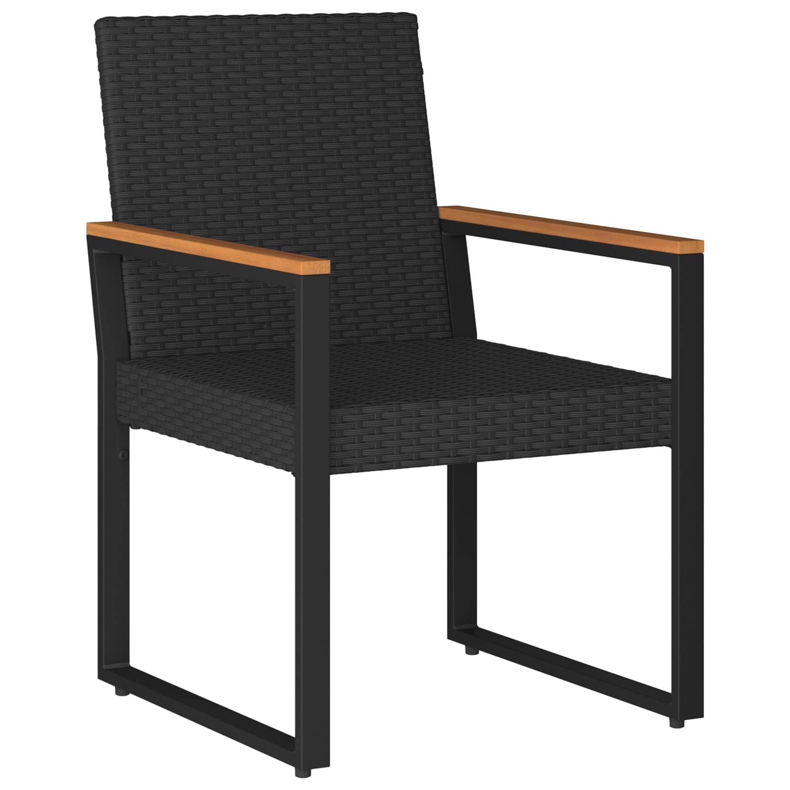 Buitenmeubelset met kussen 4 pcs Zwart poly rattan is nu te koop bij PeponiXL, paradijselijk wonen!