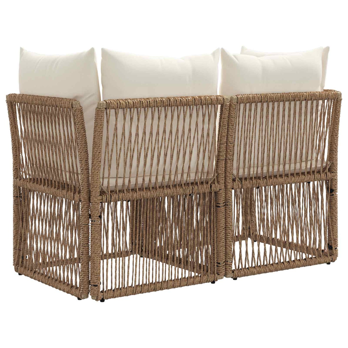 Tuinbank 2-Aantal zitplaatsen Beige poly rattan is nu te koop bij PeponiXL, paradijselijk wonen!