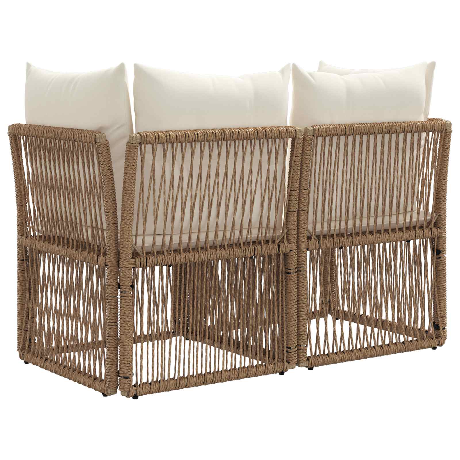 Tuinbank 2-Aantal zitplaatsen Beige poly rattan is nu te koop bij PeponiXL, paradijselijk wonen!