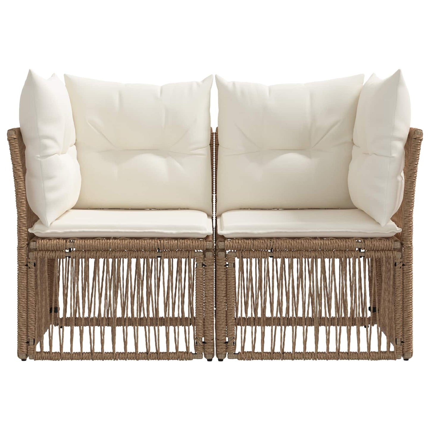 Tuinbank 2-Aantal zitplaatsen Beige poly rattan is nu te koop bij PeponiXL, paradijselijk wonen!