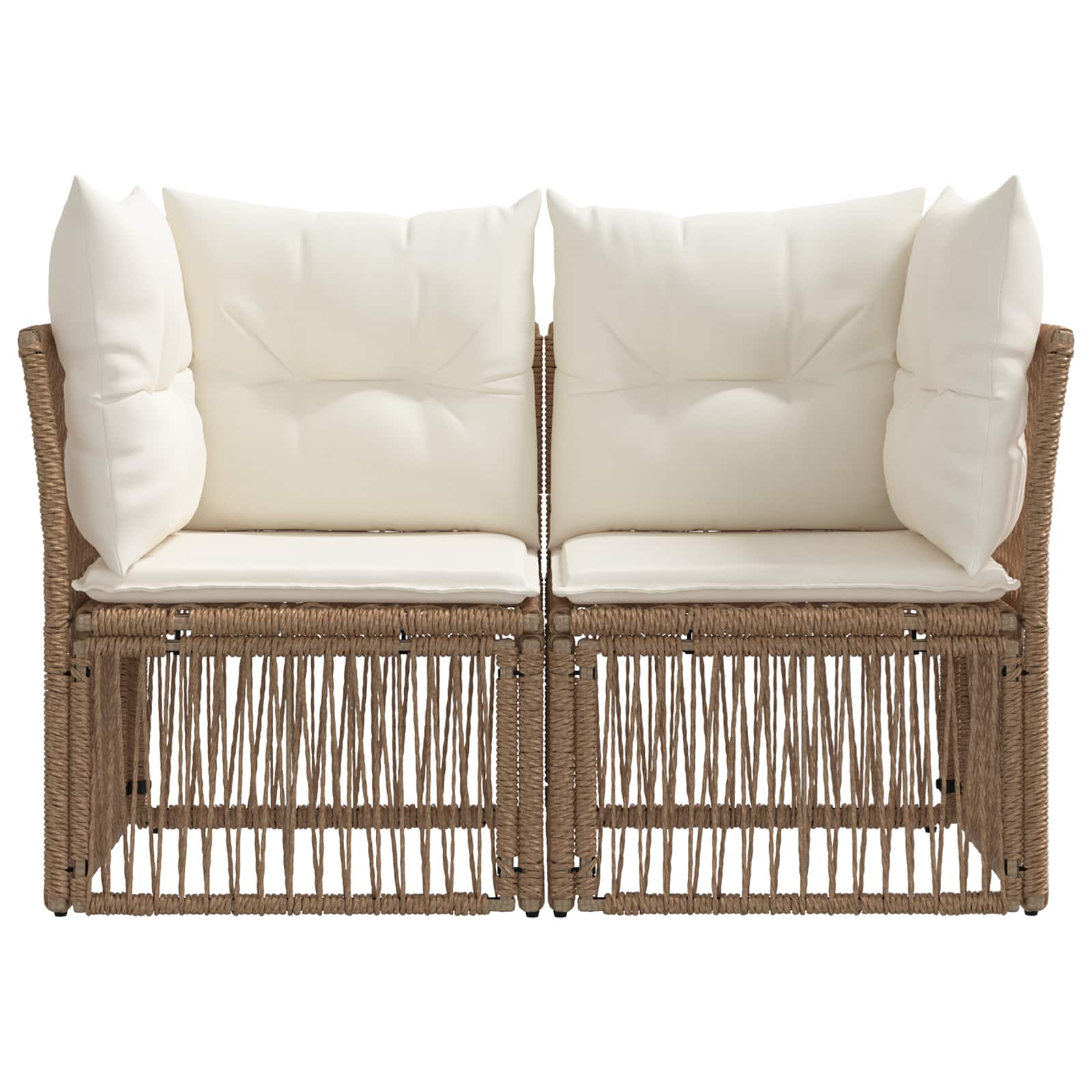 Tuinbank 2-Aantal zitplaatsen Beige poly rattan is nu te koop bij PeponiXL, paradijselijk wonen!