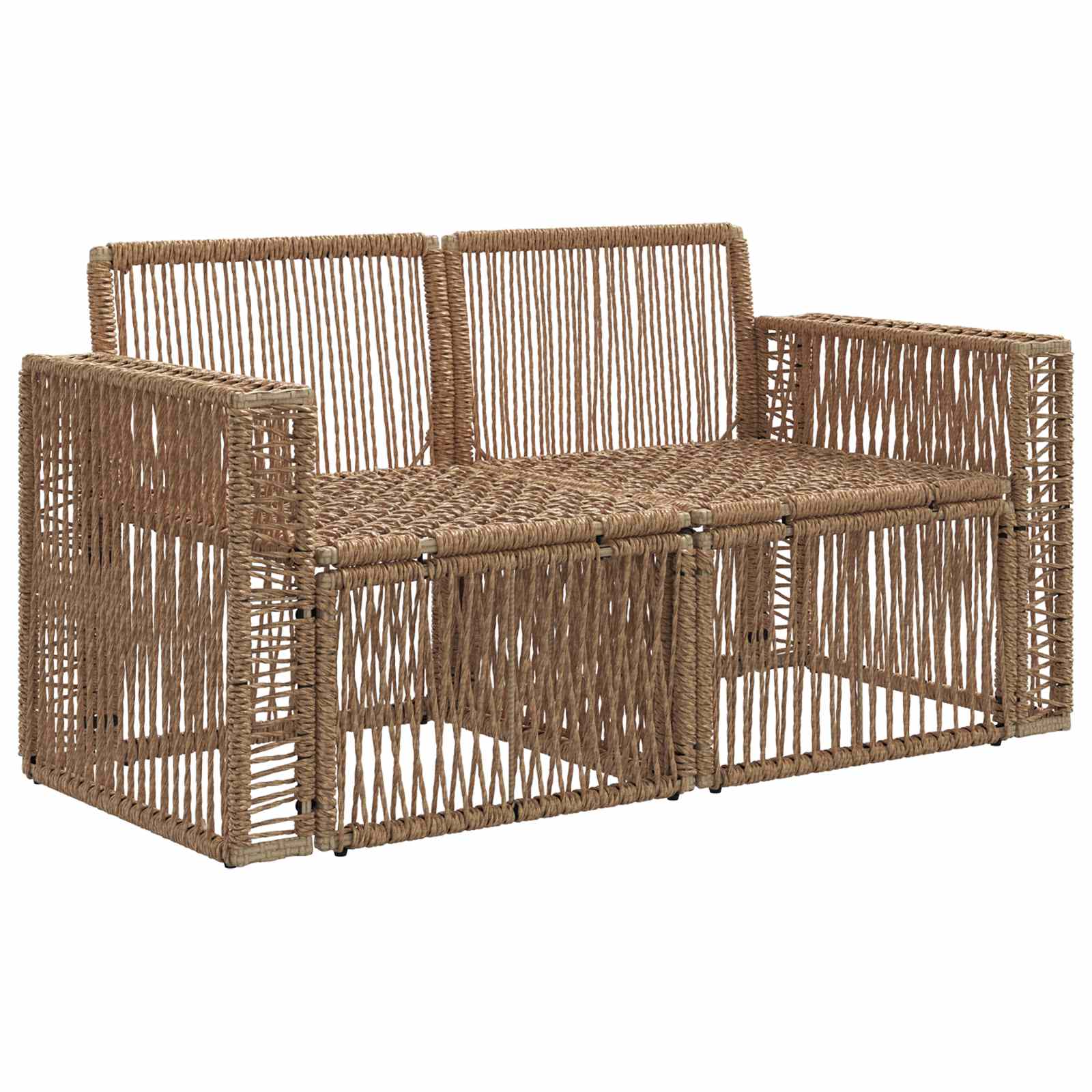 Tuinbank 2-Aantal zitplaatsen Beige poly rattan is nu te koop bij PeponiXL, paradijselijk wonen!