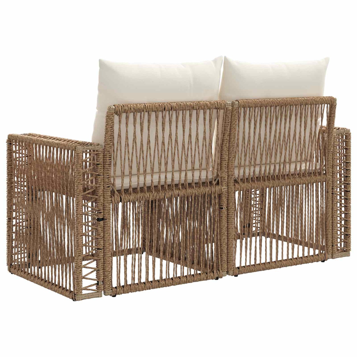 Tuinbank 2-Aantal zitplaatsen Beige poly rattan is nu te koop bij PeponiXL, paradijselijk wonen!