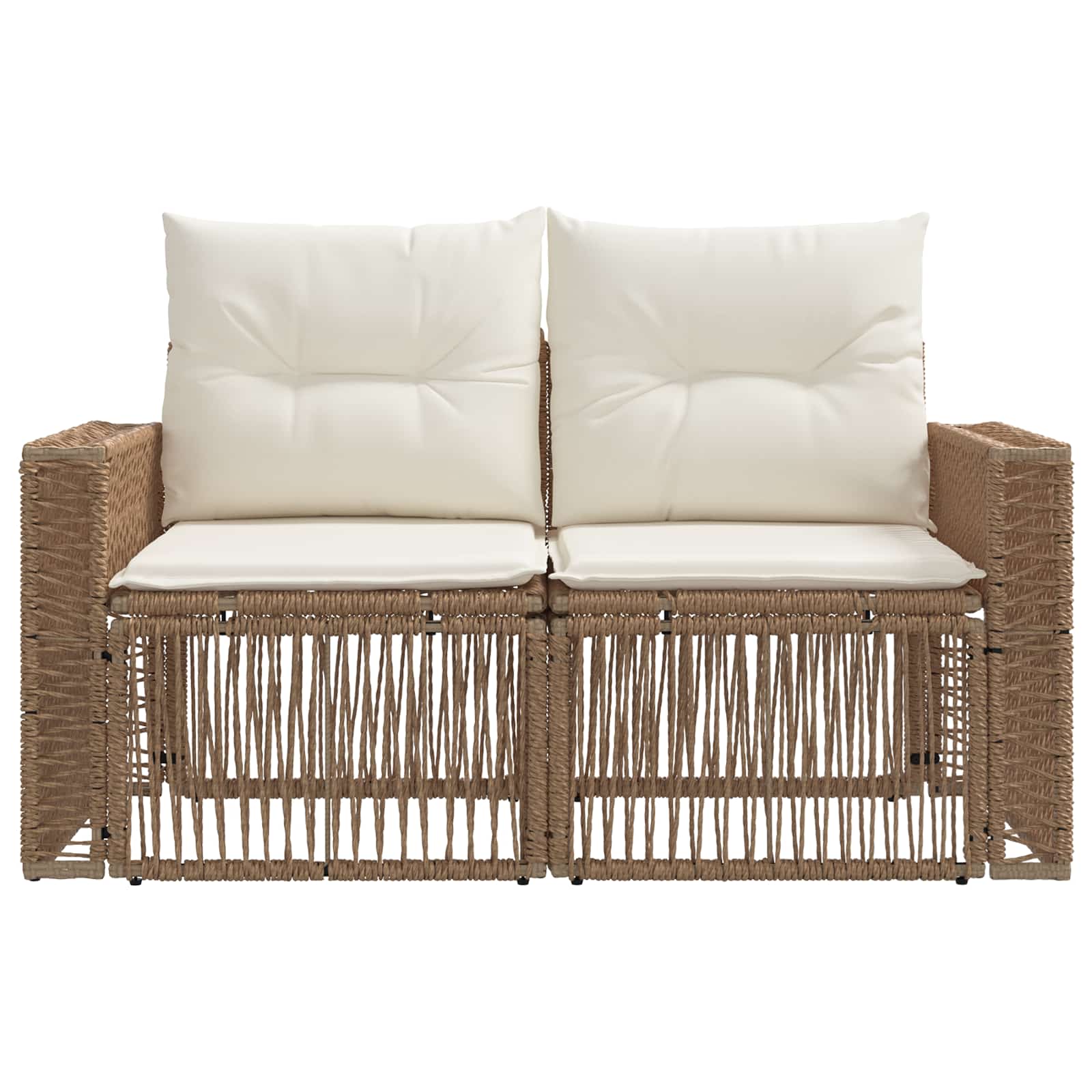 Tuinbank 2-Aantal zitplaatsen Beige poly rattan is nu te koop bij PeponiXL, paradijselijk wonen!