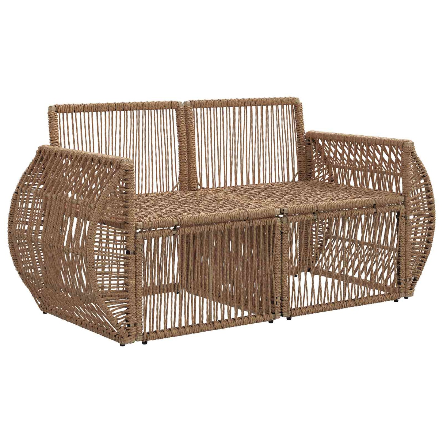 Tuinbank 2-Aantal zitplaatsen Beige poly rattan is nu te koop bij PeponiXL, paradijselijk wonen!