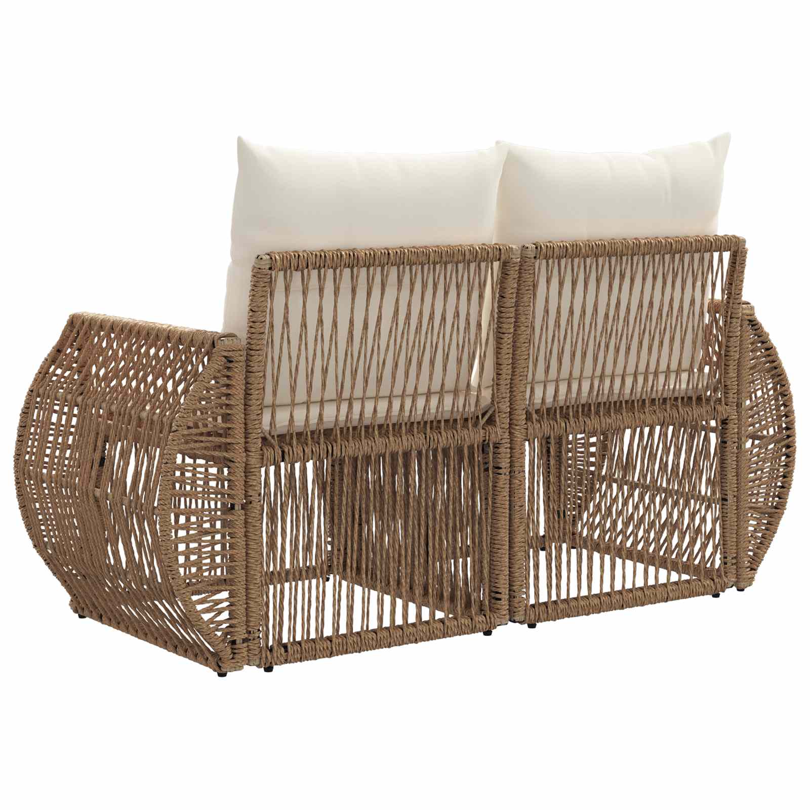 Tuinbank 2-Aantal zitplaatsen Beige poly rattan is nu te koop bij PeponiXL, paradijselijk wonen!