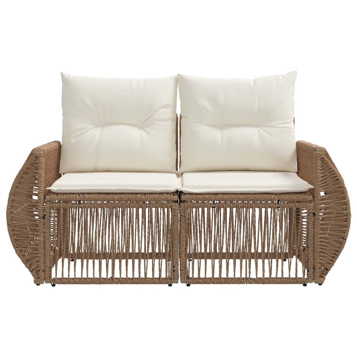 Tuinbank 2-Aantal zitplaatsen Beige poly rattan is nu te koop bij PeponiXL, paradijselijk wonen!