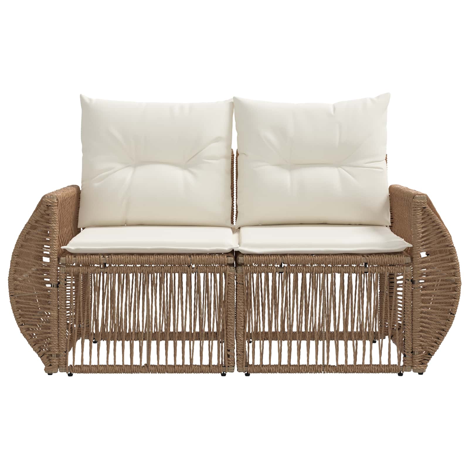 Tuinbank 2-Aantal zitplaatsen Beige poly rattan is nu te koop bij PeponiXL, paradijselijk wonen!