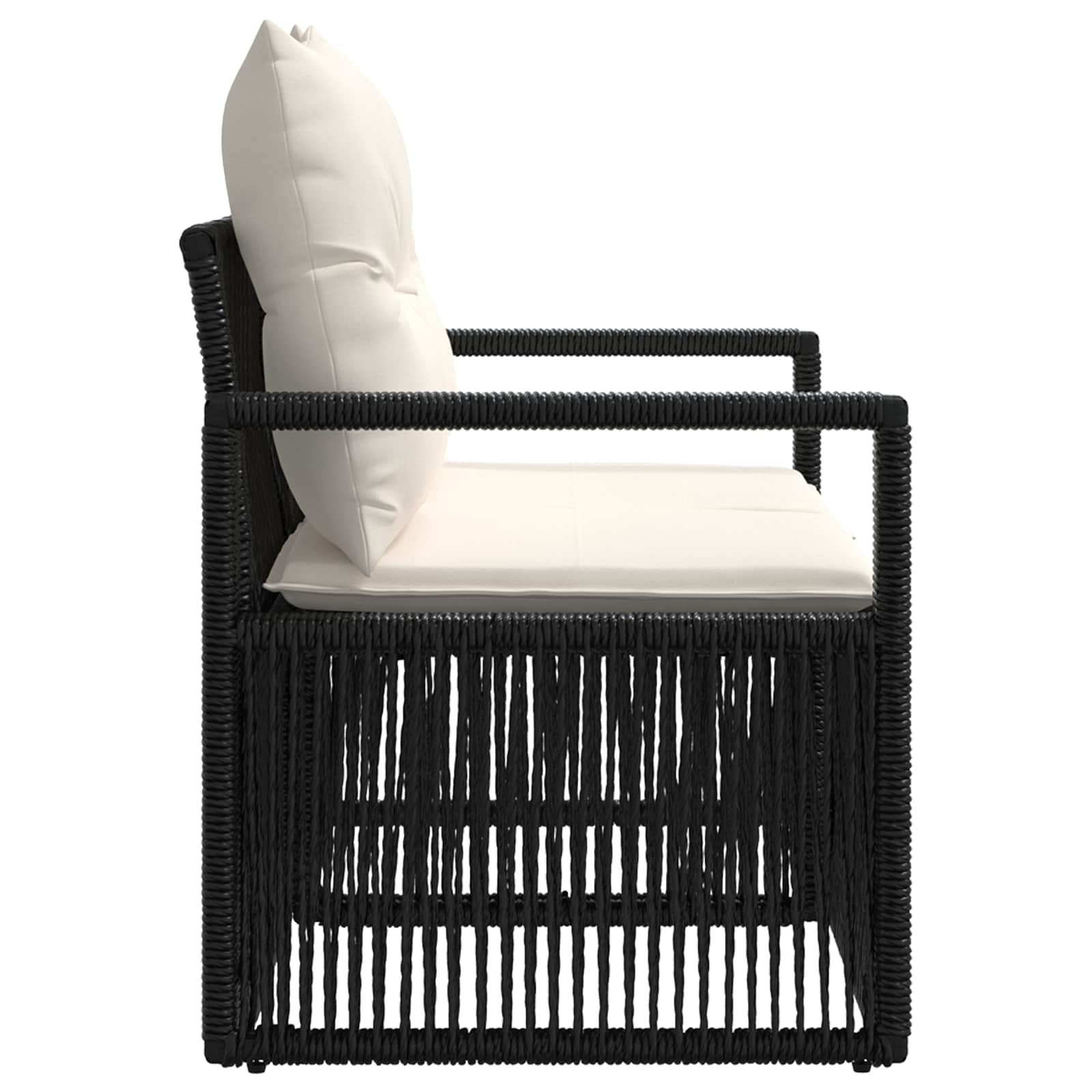 Tuinbank 2-Aantal zitplaatsen Zwart poly rattan is nu te koop bij PeponiXL, paradijselijk wonen!