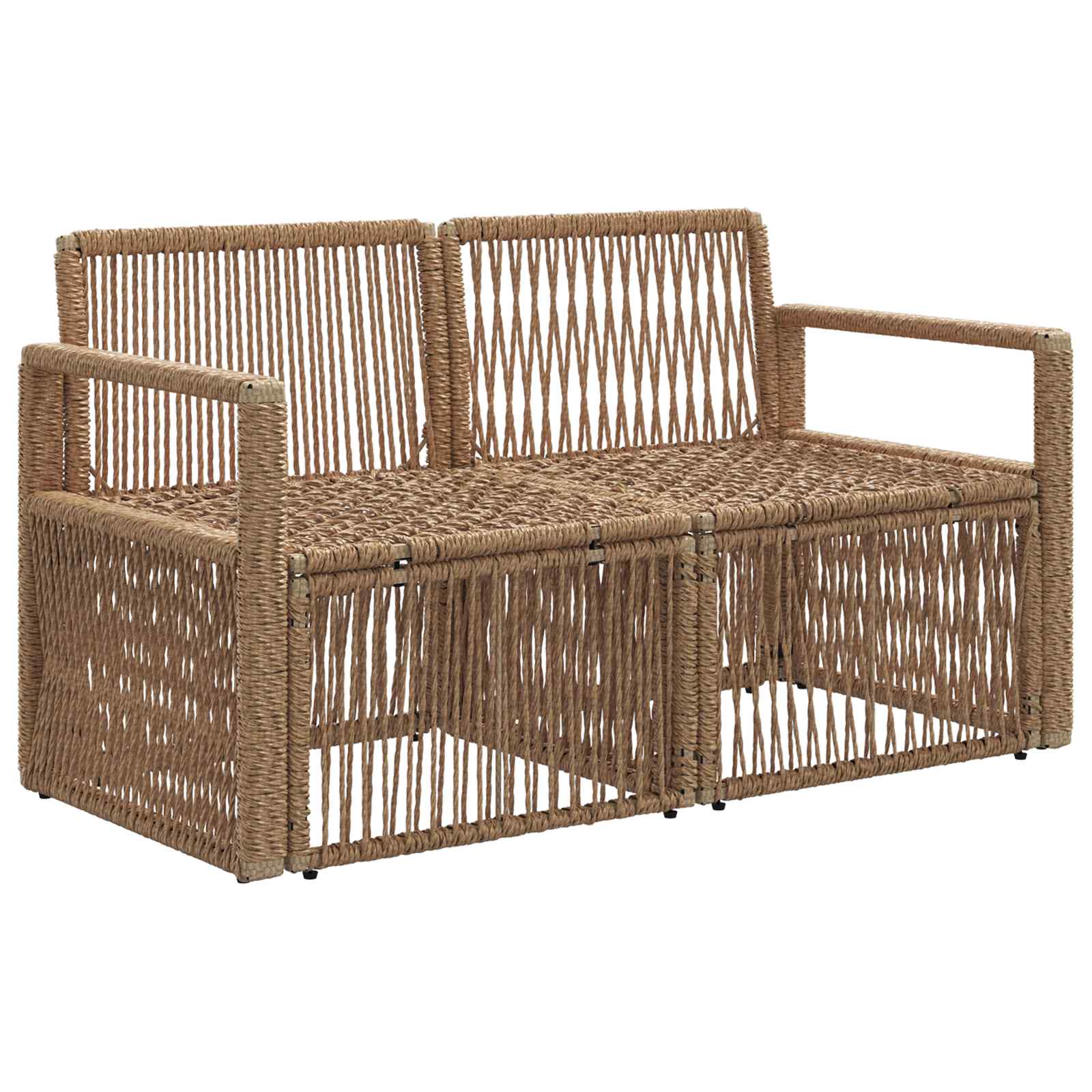 Tuinbank 2-Aantal zitplaatsen Beige poly rattan is nu te koop bij PeponiXL, paradijselijk wonen!
