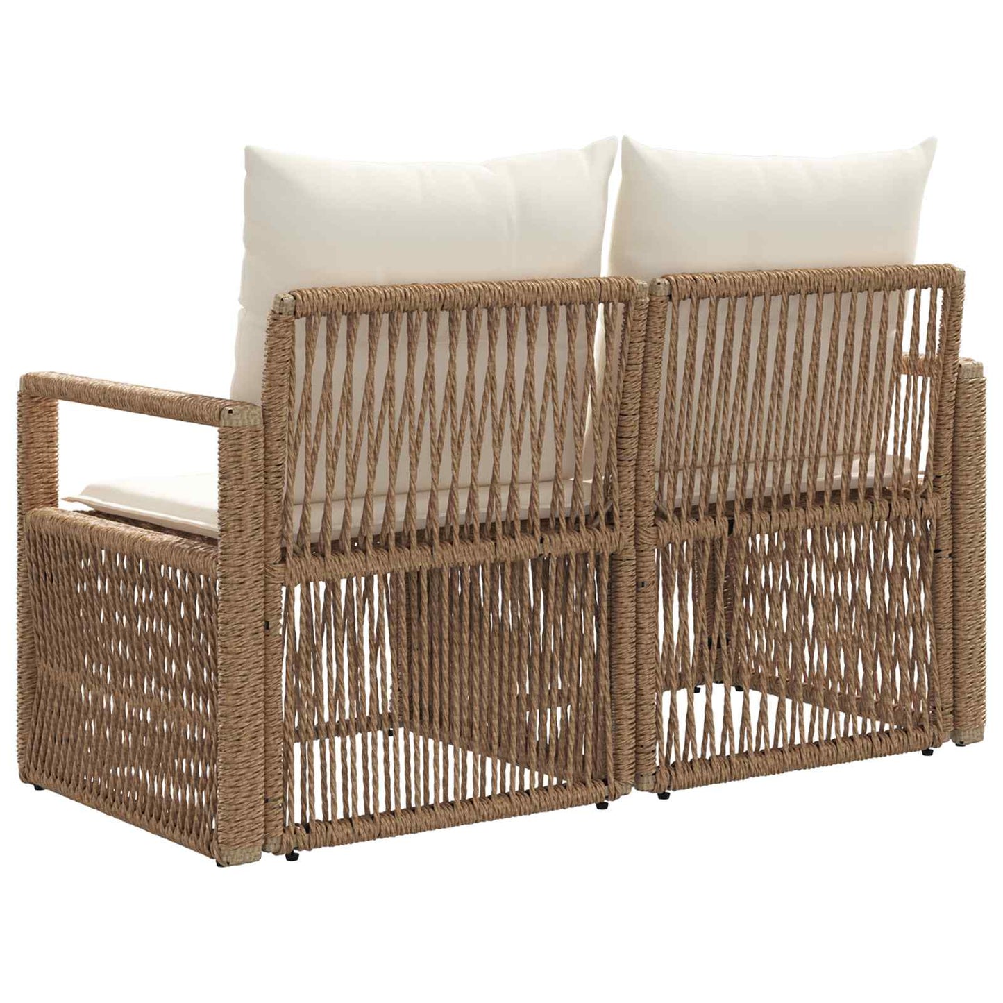 Tuinbank 2-Aantal zitplaatsen Beige poly rattan is nu te koop bij PeponiXL, paradijselijk wonen!