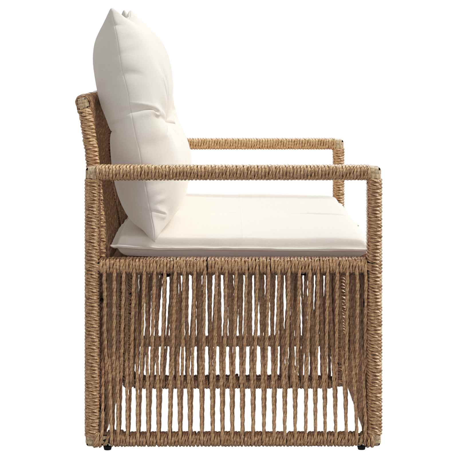 Tuinbank 2-Aantal zitplaatsen Beige poly rattan is nu te koop bij PeponiXL, paradijselijk wonen!