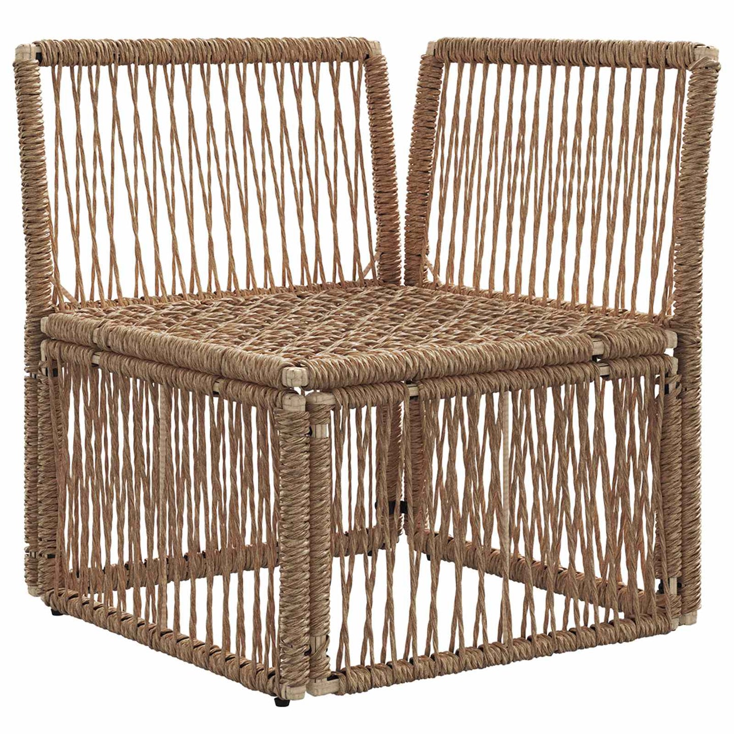 Hoeksofa eenheid Beige poly rattan is nu te koop bij PeponiXL, paradijselijk wonen!