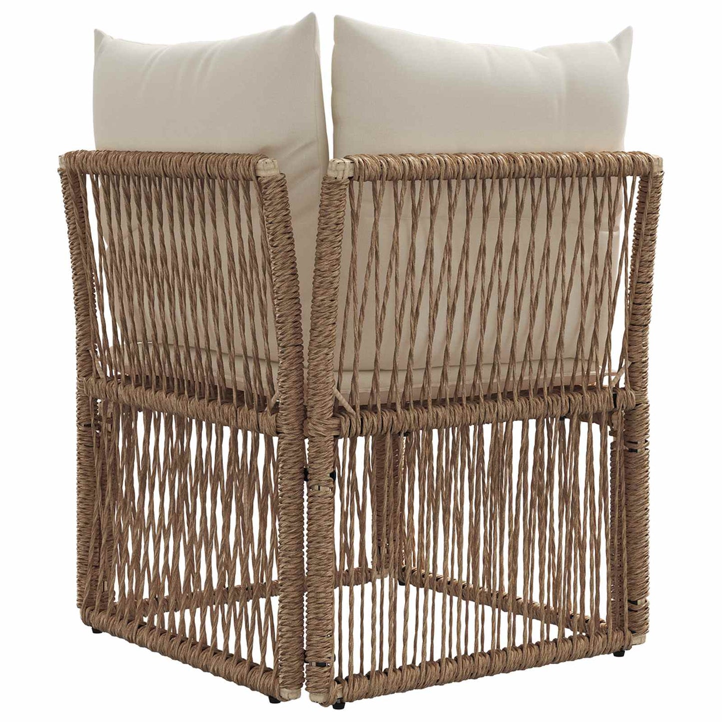 Hoeksofa eenheid Beige poly rattan is nu te koop bij PeponiXL, paradijselijk wonen!