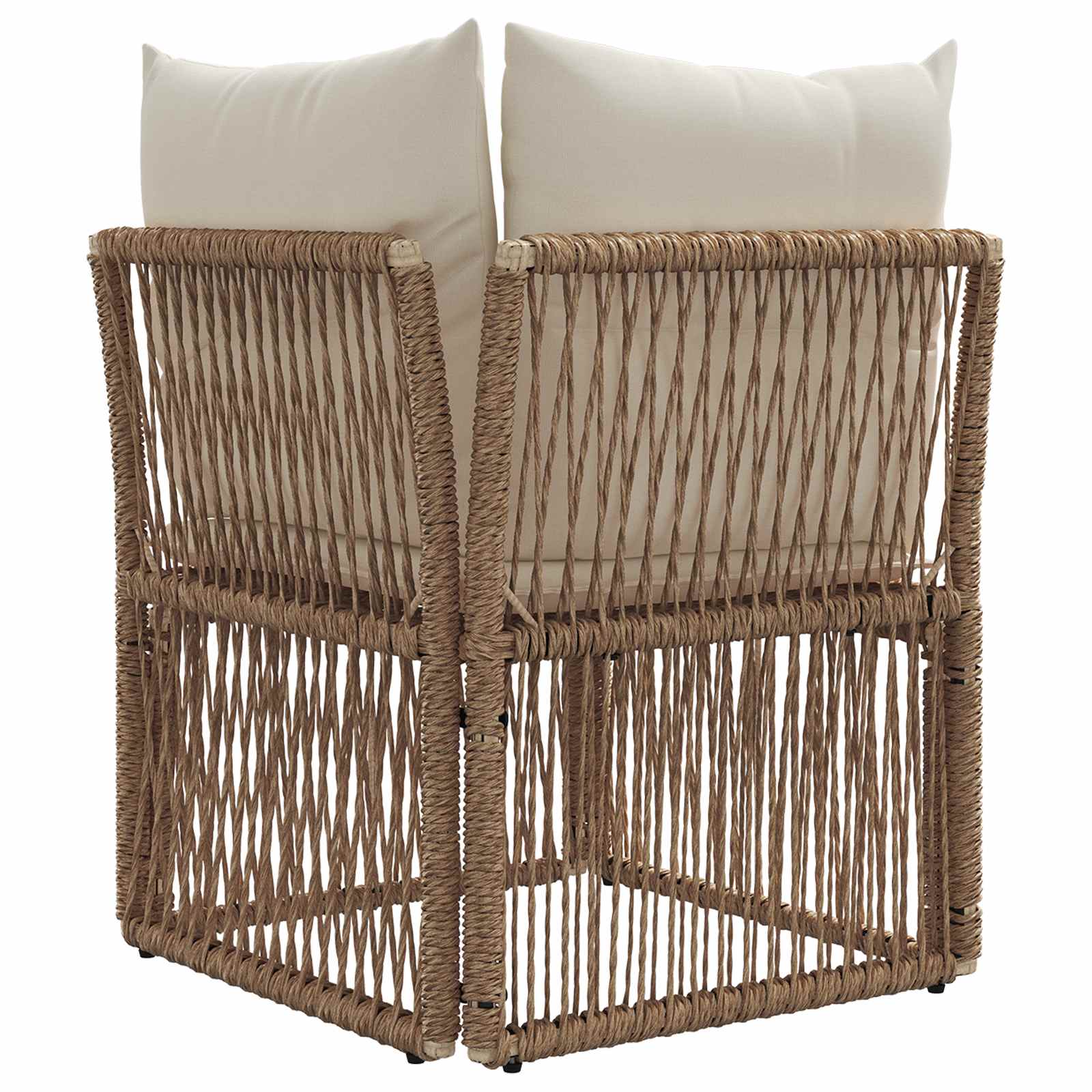 Hoeksofa eenheid Beige poly rattan is nu te koop bij PeponiXL, paradijselijk wonen!