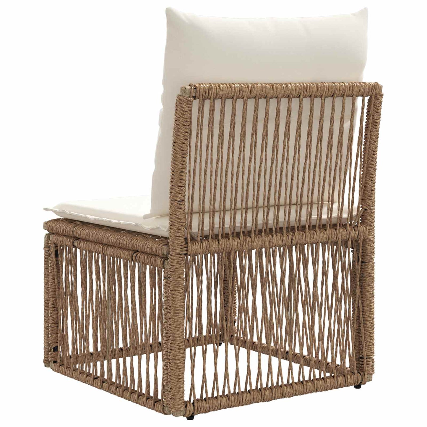 Armloze Sofa eenheid Beige poly rattan is nu te koop bij PeponiXL, paradijselijk wonen!