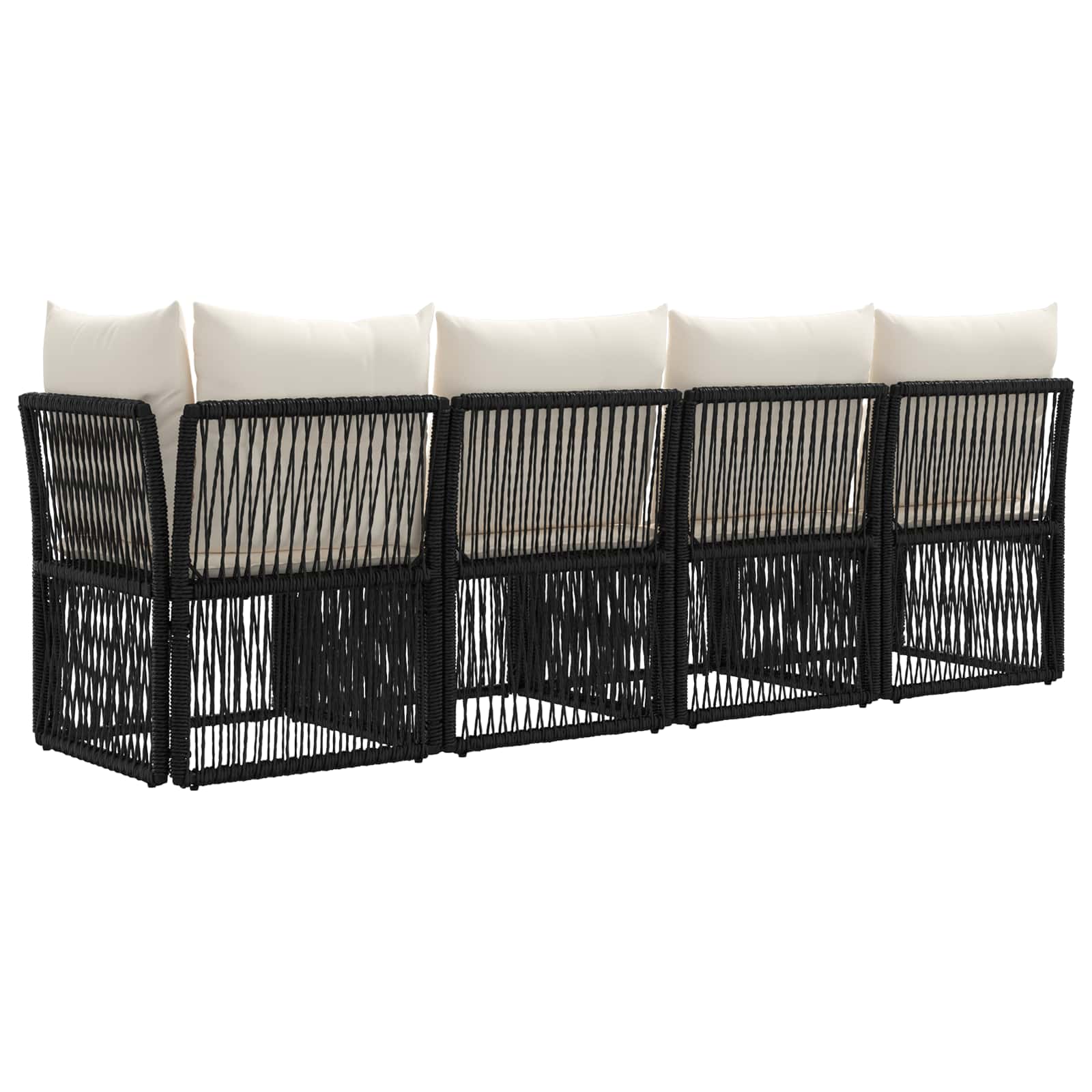 4-Zits Sofa met Linkerarm 4 pcs 4-Aantal zitplaatsen Zwart is nu te koop bij PeponiXL, paradijselijk wonen!