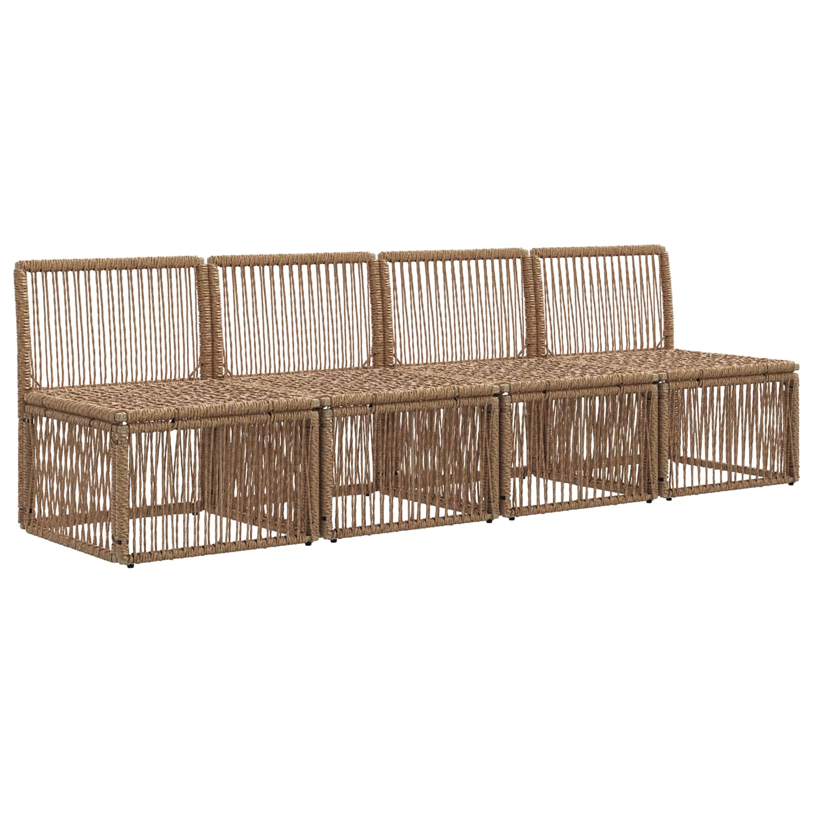 4-zits bank 4 pcs 4-Aantal zitplaatsen Beige poly rattan is nu te koop bij PeponiXL, paradijselijk wonen!