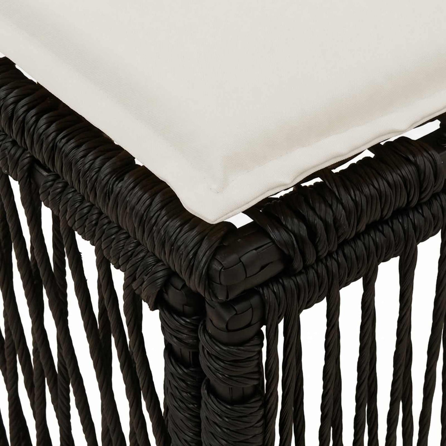voetensteun Zwart poly rattan is nu te koop bij PeponiXL, paradijselijk wonen!