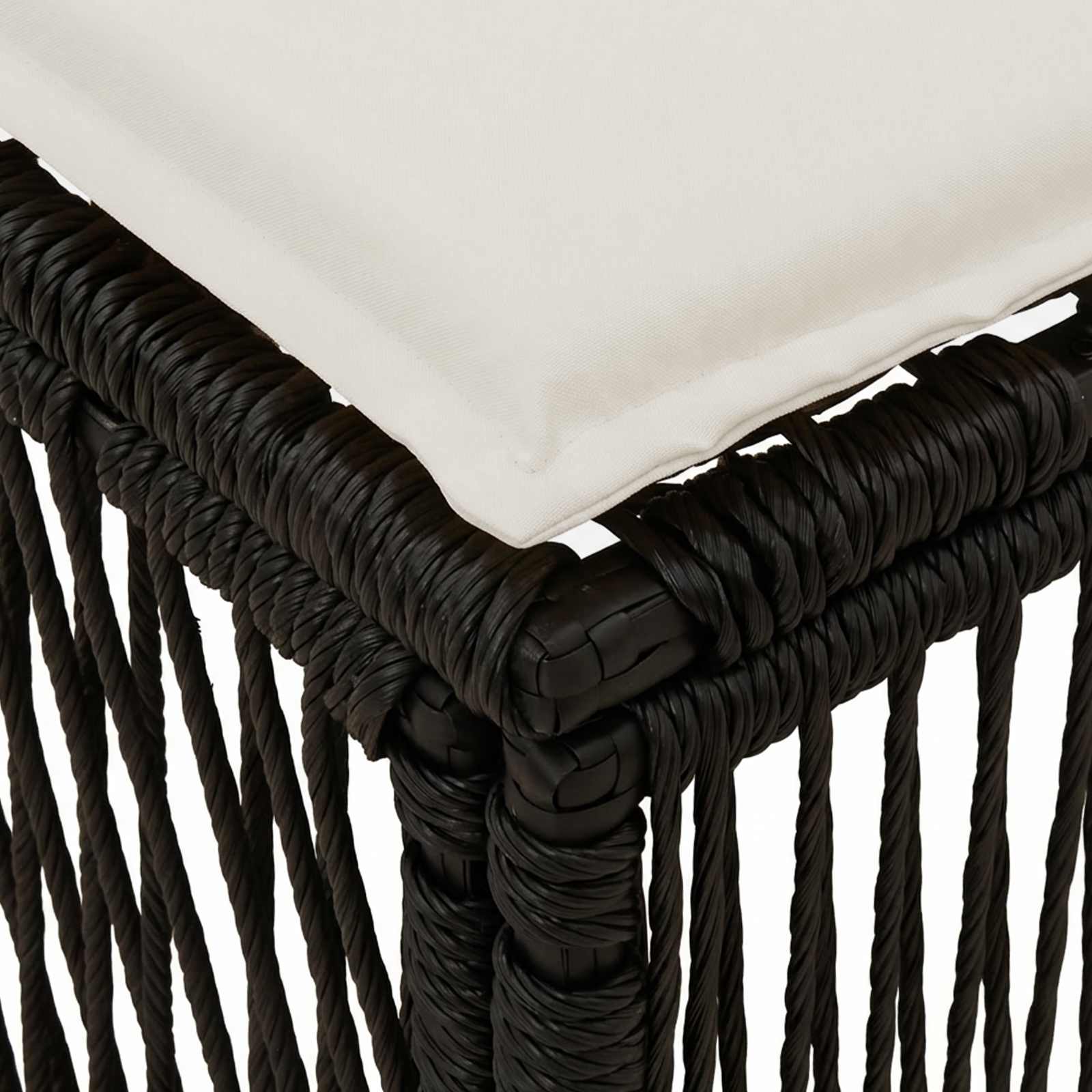 voetensteun Zwart poly rattan is nu te koop bij PeponiXL, paradijselijk wonen!