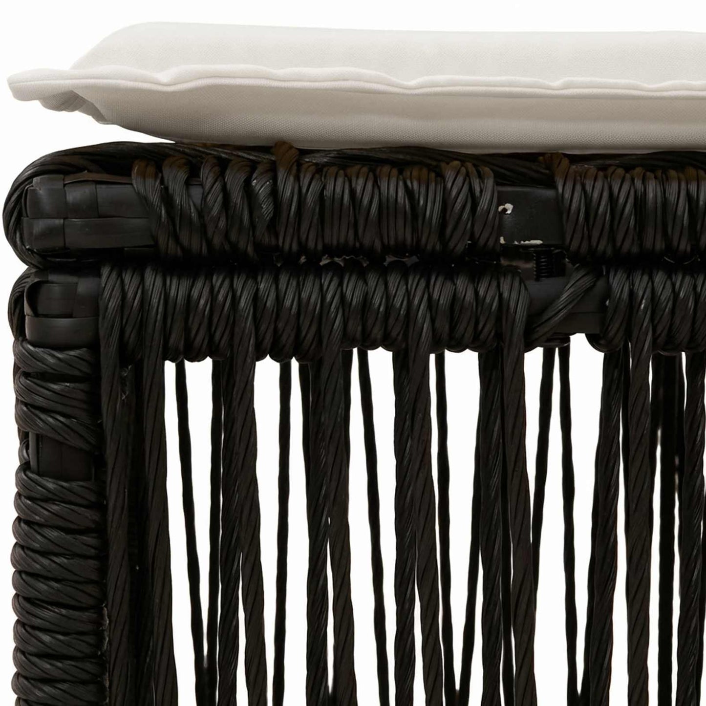voetensteun Zwart poly rattan is nu te koop bij PeponiXL, paradijselijk wonen!