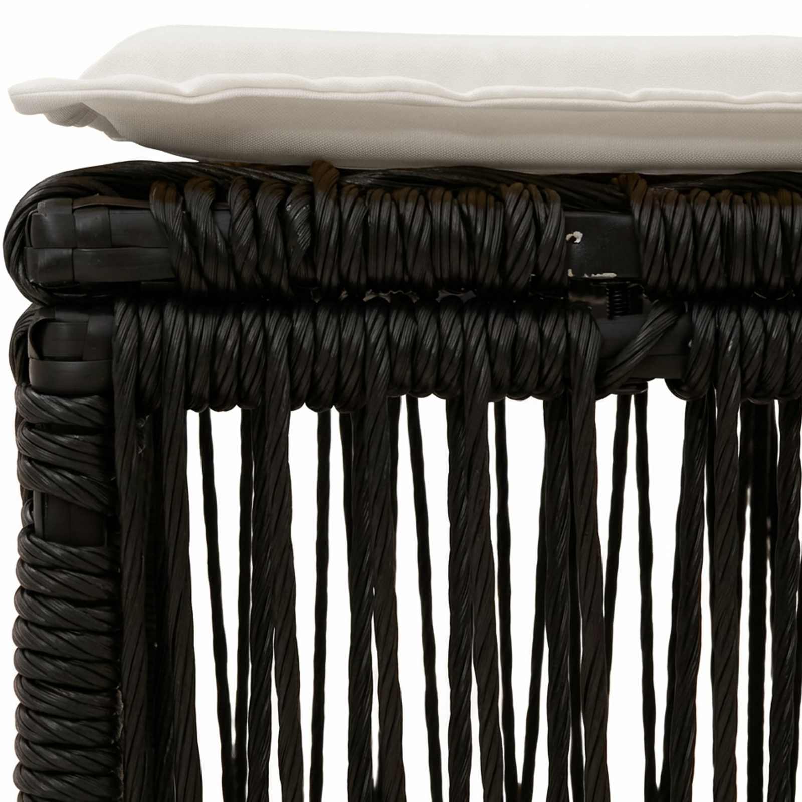 voetensteun Zwart poly rattan is nu te koop bij PeponiXL, paradijselijk wonen!