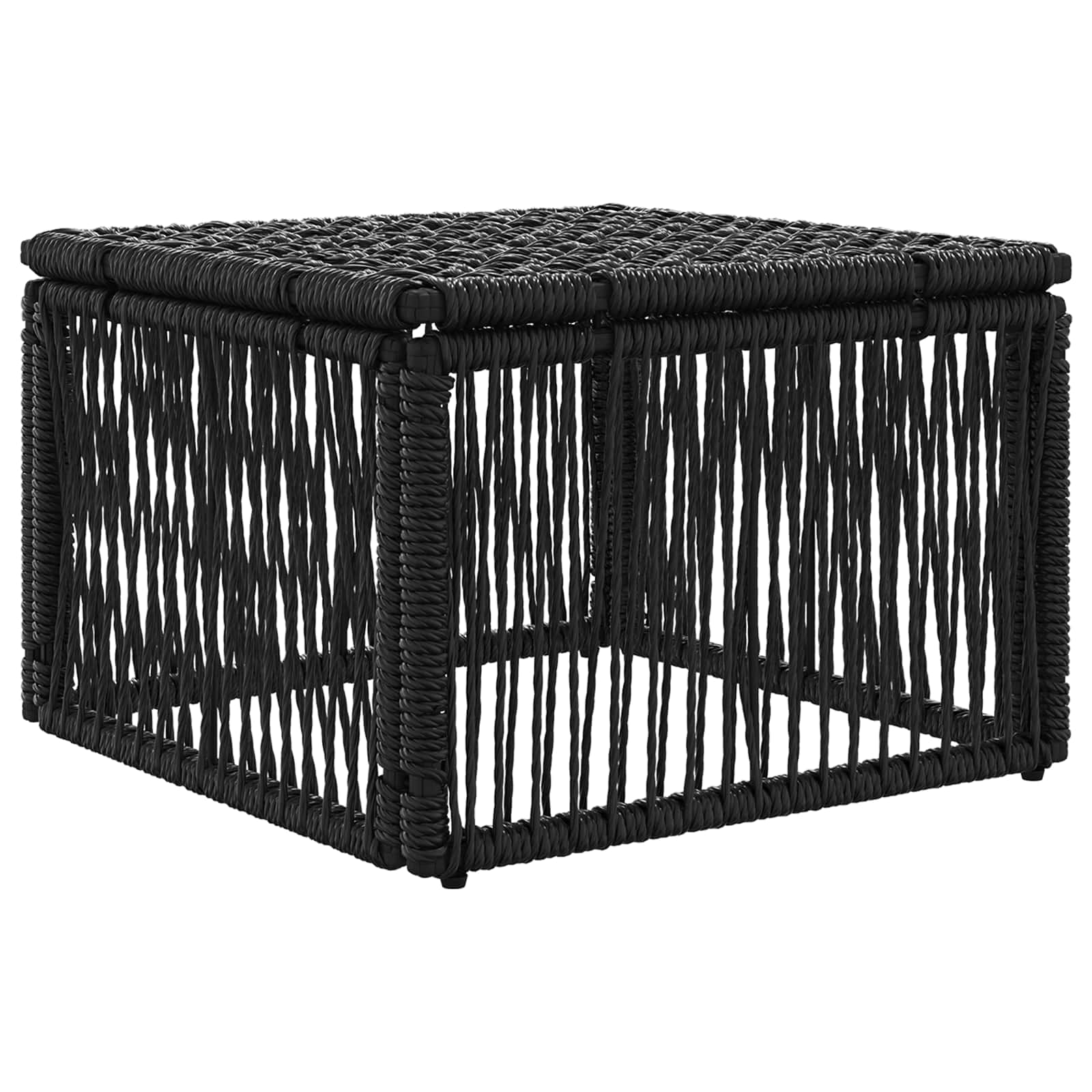 voetensteun Zwart poly rattan is nu te koop bij PeponiXL, paradijselijk wonen!