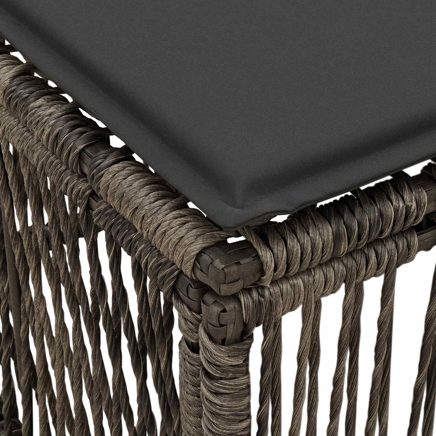 voetensteun Grijs poly rattan is nu te koop bij PeponiXL, paradijselijk wonen!