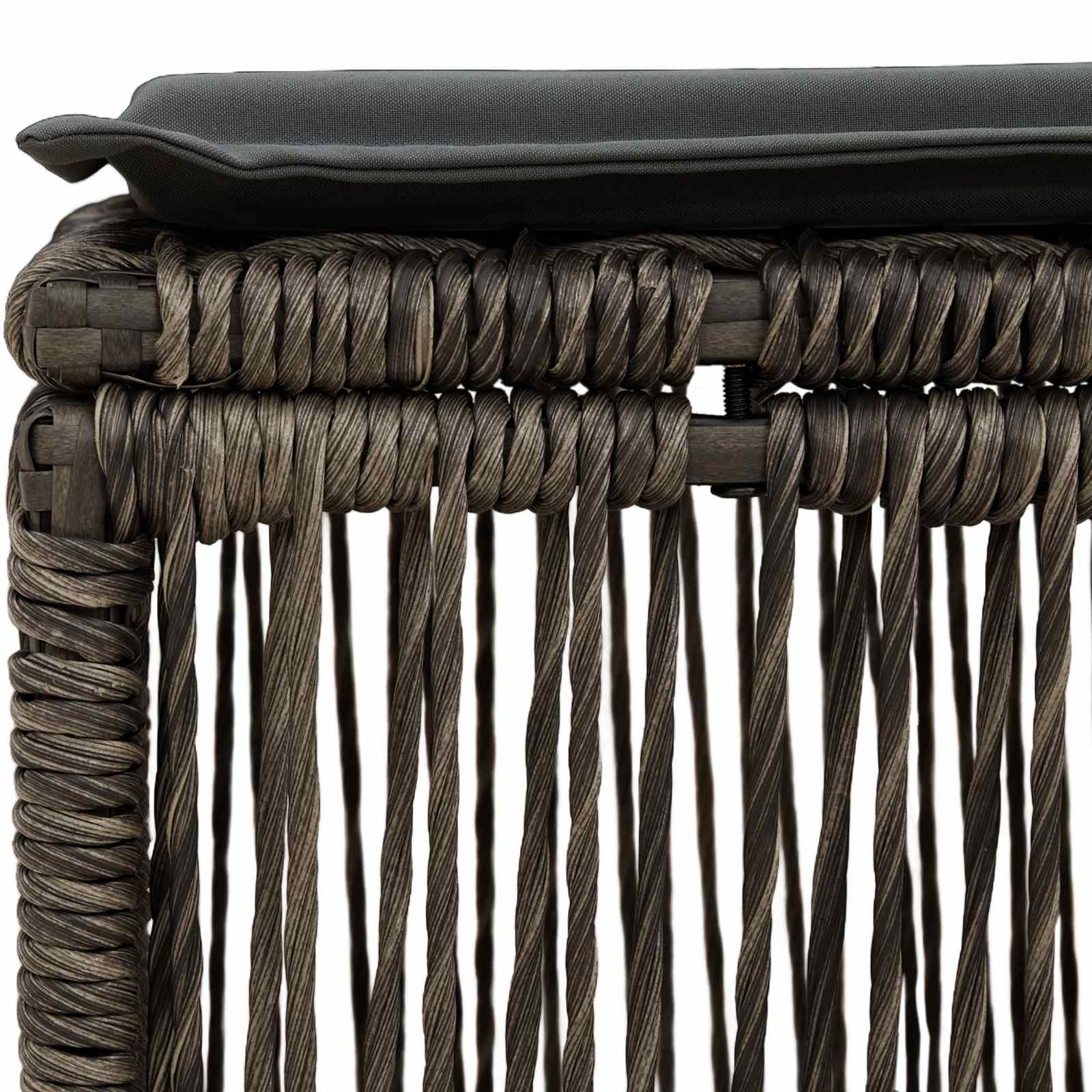voetensteun Grijs poly rattan is nu te koop bij PeponiXL, paradijselijk wonen!