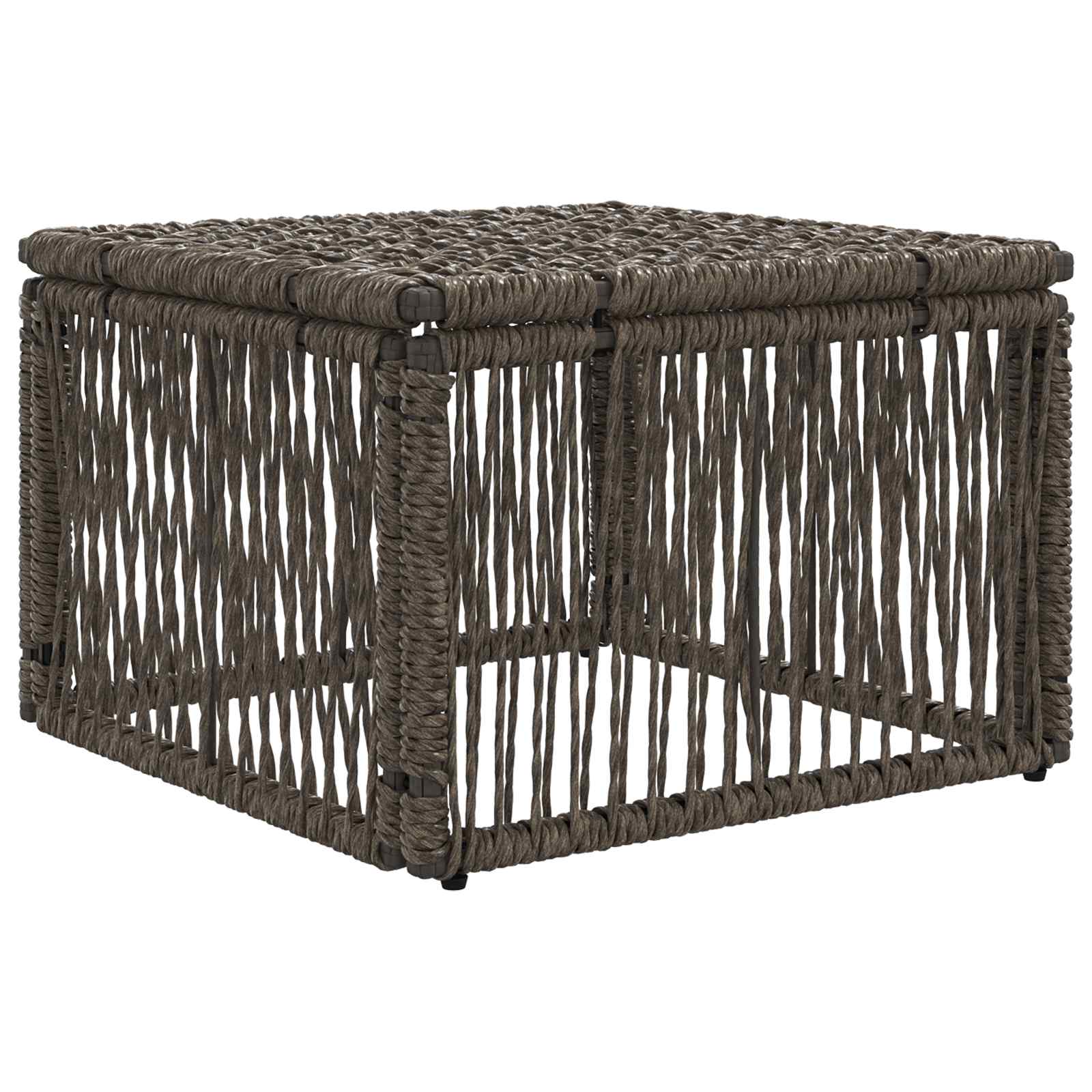 voetensteun Grijs poly rattan is nu te koop bij PeponiXL, paradijselijk wonen!