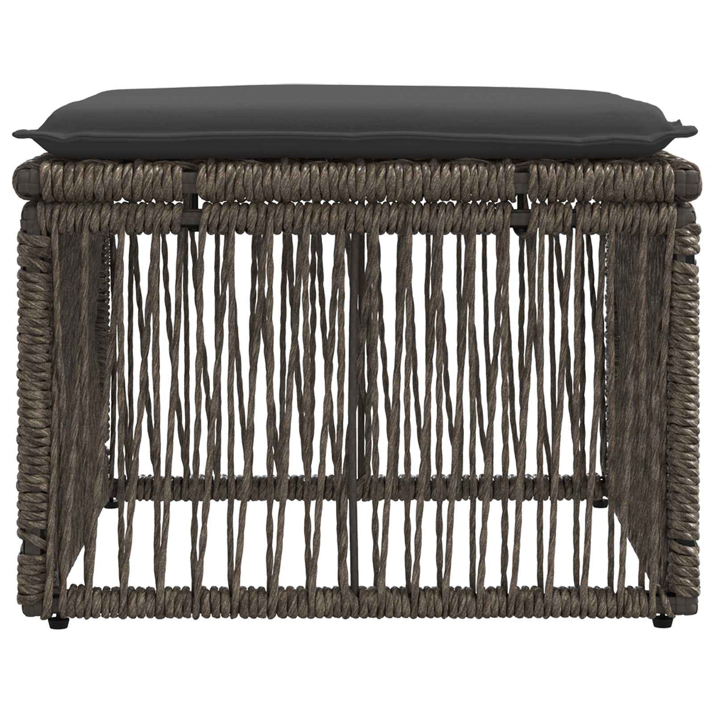 voetensteun Grijs poly rattan is nu te koop bij PeponiXL, paradijselijk wonen!