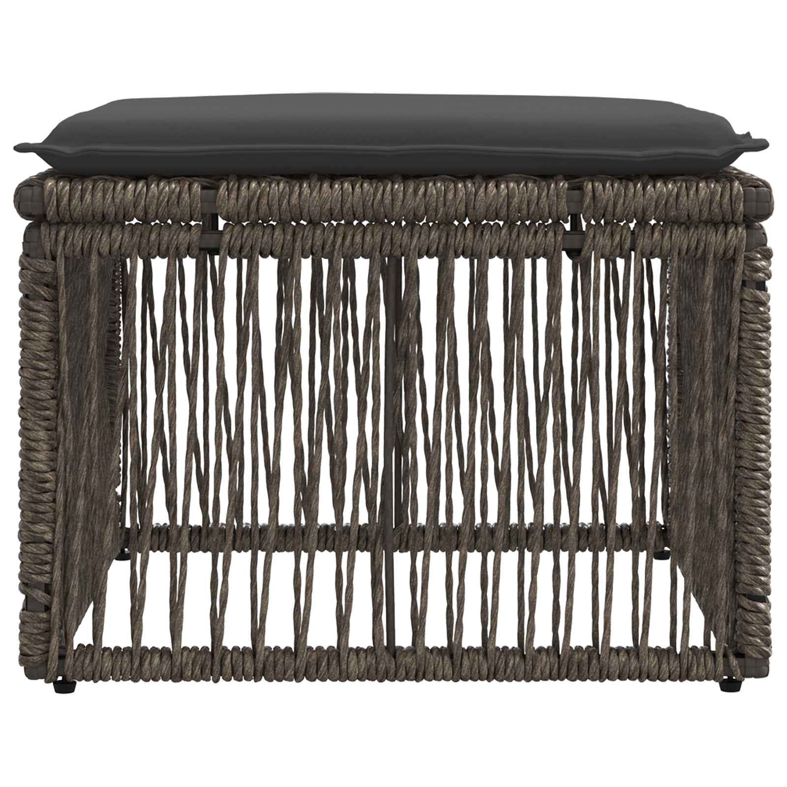 voetensteun Grijs poly rattan is nu te koop bij PeponiXL, paradijselijk wonen!