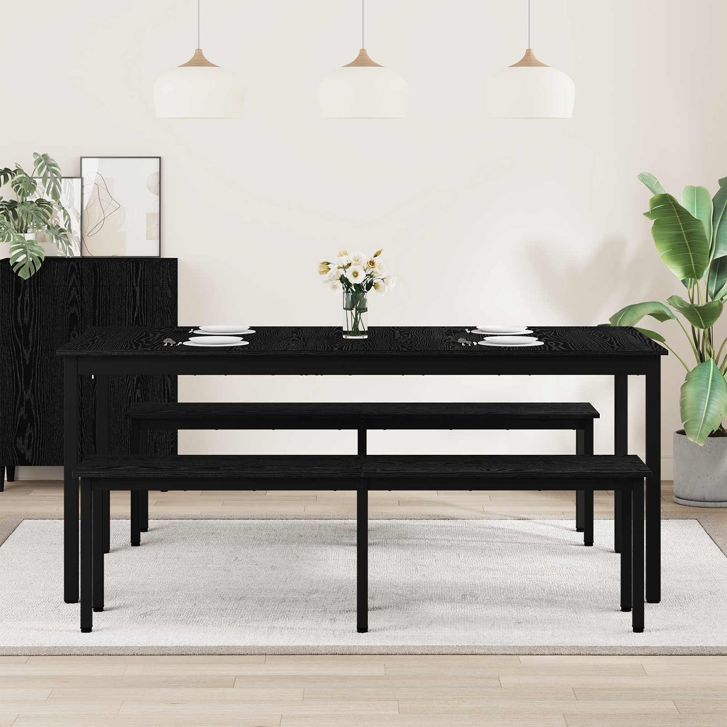 Eettafels 2 pcs 180 x 90 x 75 cm Bewerkt hout is nu te koop bij PeponiXL, paradijselijk wonen!