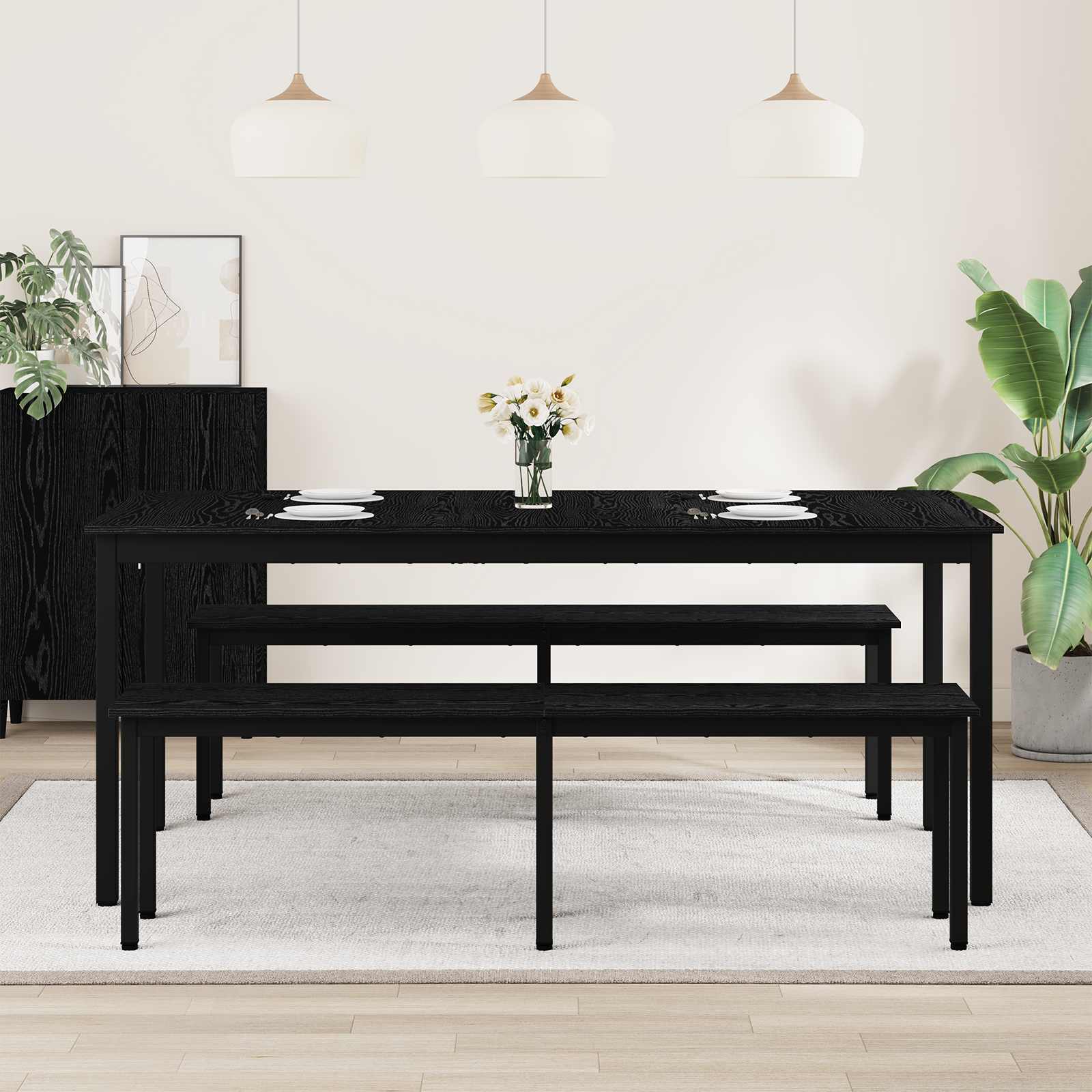 Eettafels 2 pcs 180 x 90 x 75 cm Bewerkt hout is nu te koop bij PeponiXL, paradijselijk wonen!
